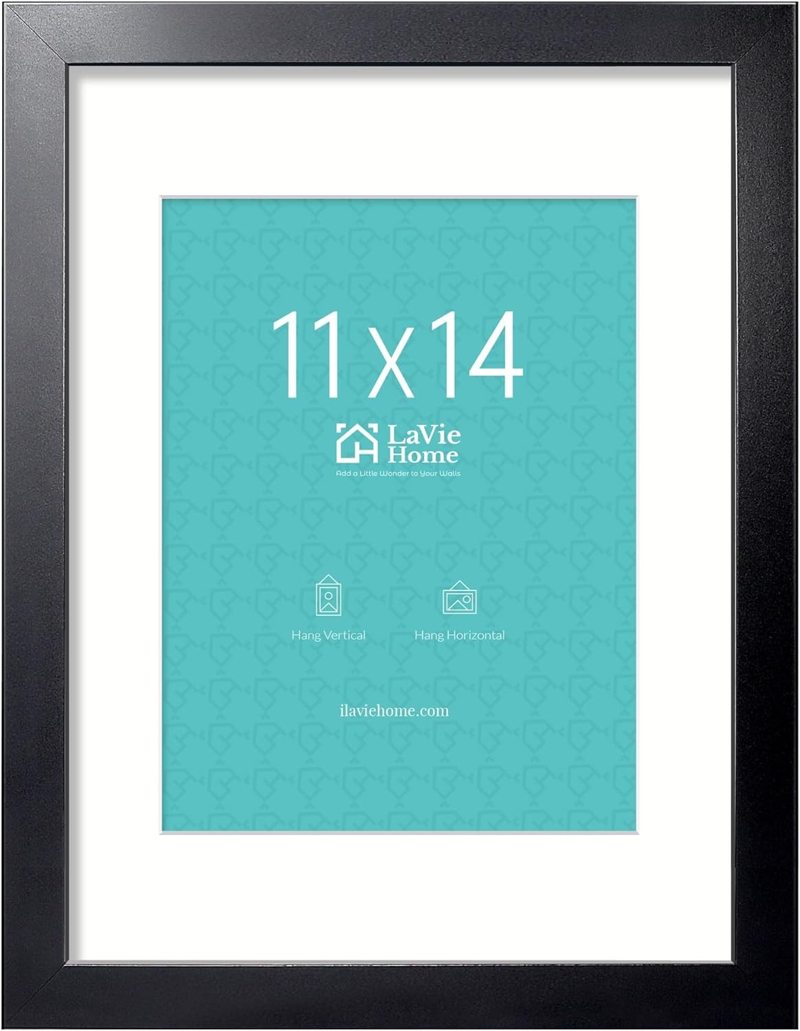 LaVie Home 11×14 Picture Frame, 11 x 14 Frame Display Pictures 8×10 Black