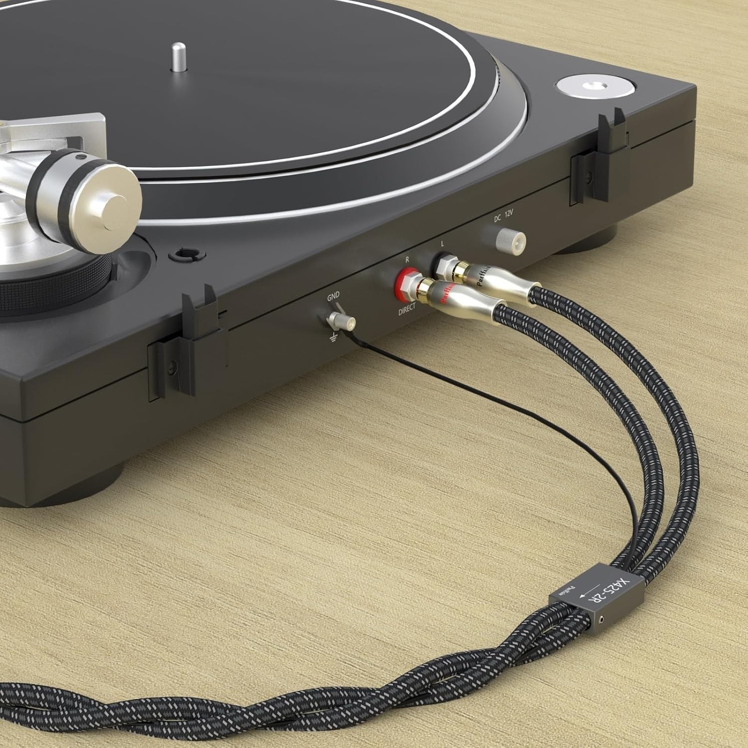 5FT Turntable RCA Cable – Silver Plated, Low Noise, High Fidelity Sound
