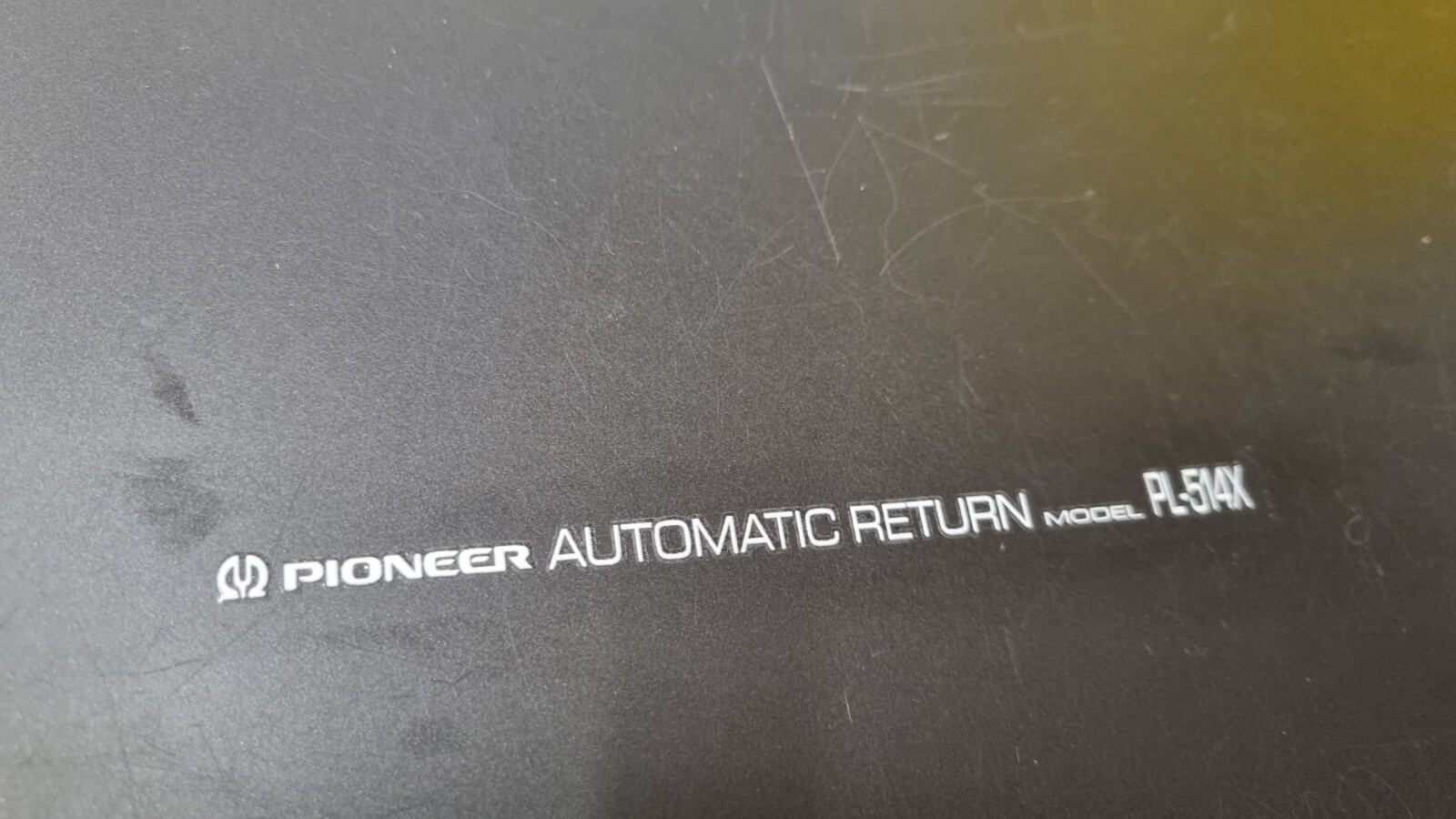 Pioneer PL-514X turntable inscription on the plinth
