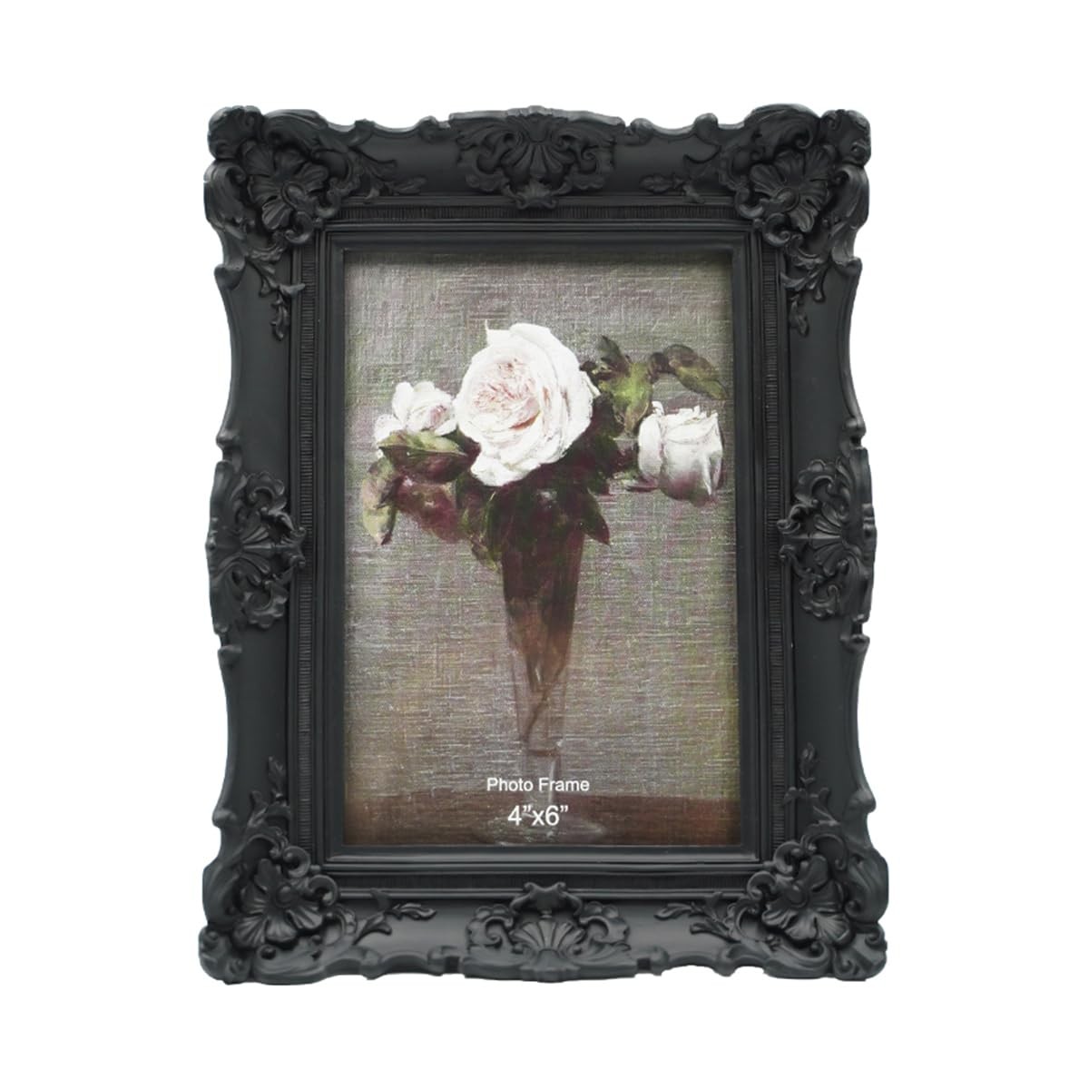 CISOO 4×6 Vintage Picture Frame Antique Ornate Black Photo Frame, 4×6,