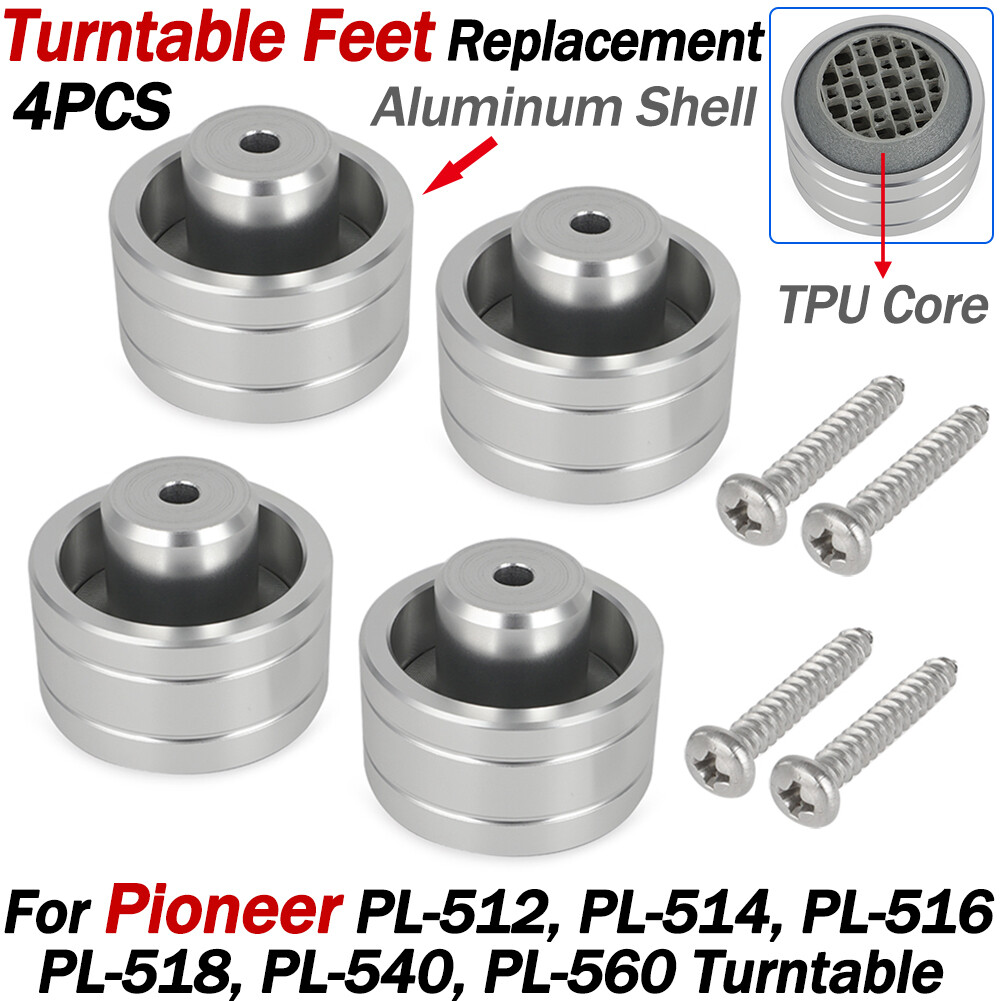 Vintage Turntable Replacement Feet for Pioneer PL-512, 514, 516, 518, 540, 560