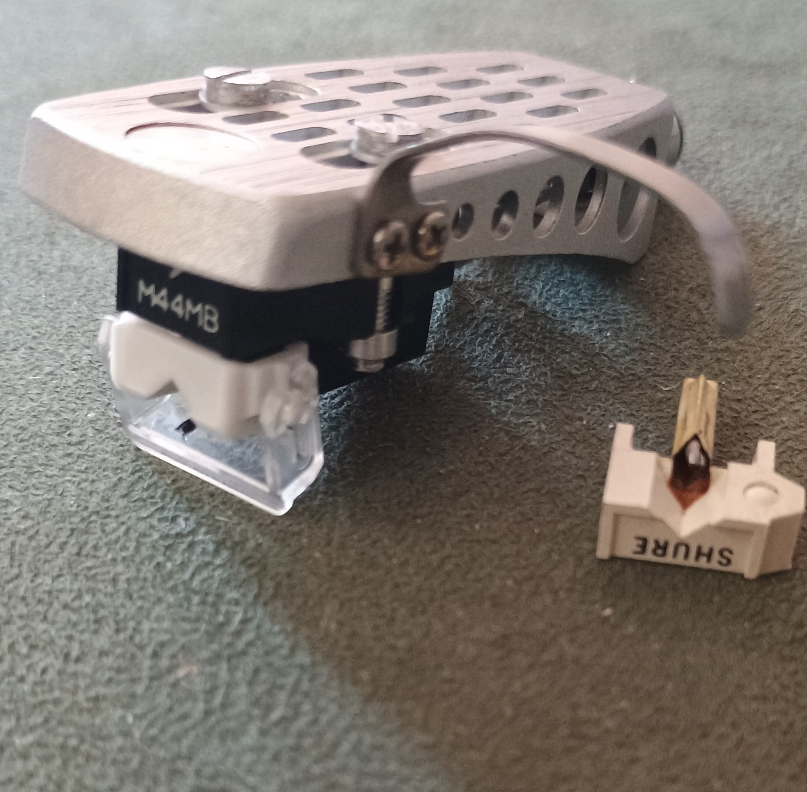 Shure m44mb Head with Original Tip, on Tonar Lightweight Headshell