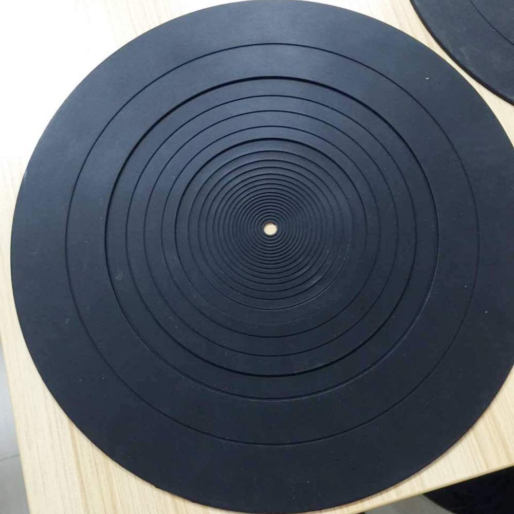 Universal Rubber Slipmat Turntable Platter 12inch 12 Inch Diameter, Black