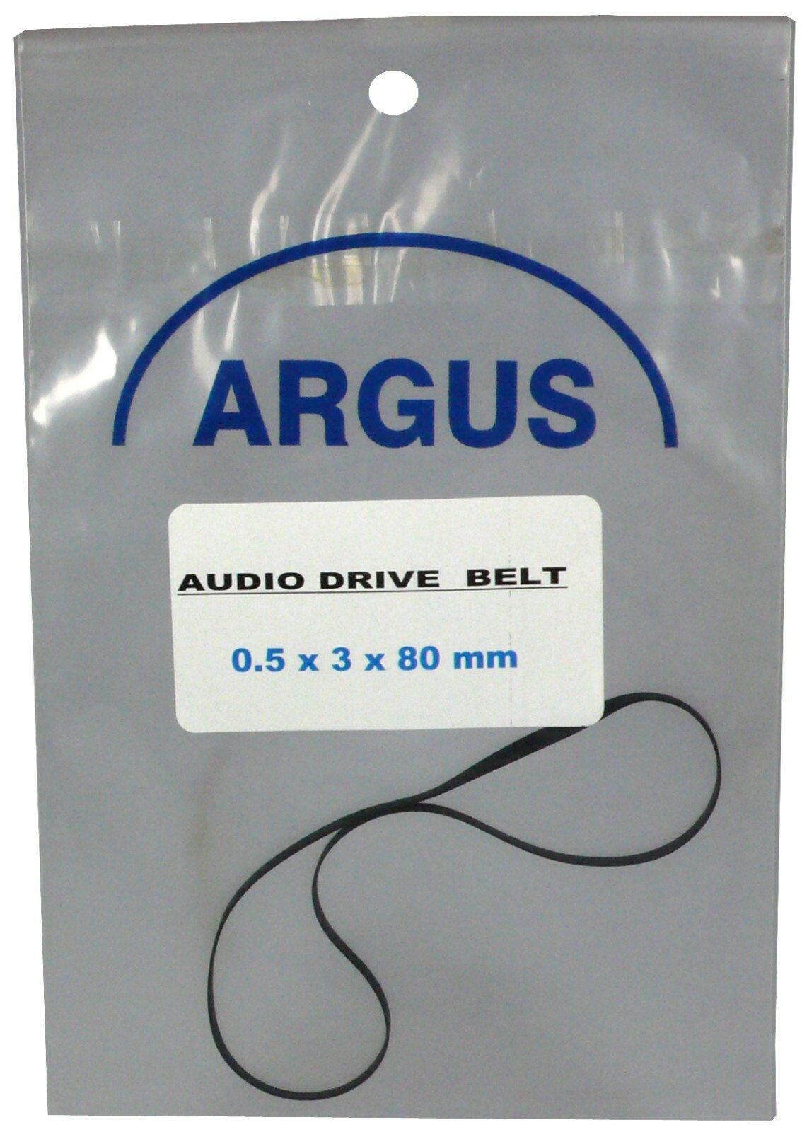 AUDIO / CD BELT : Diameter A = 80 mm x Thickness B = 0.5 mm x Width C = 3 mm