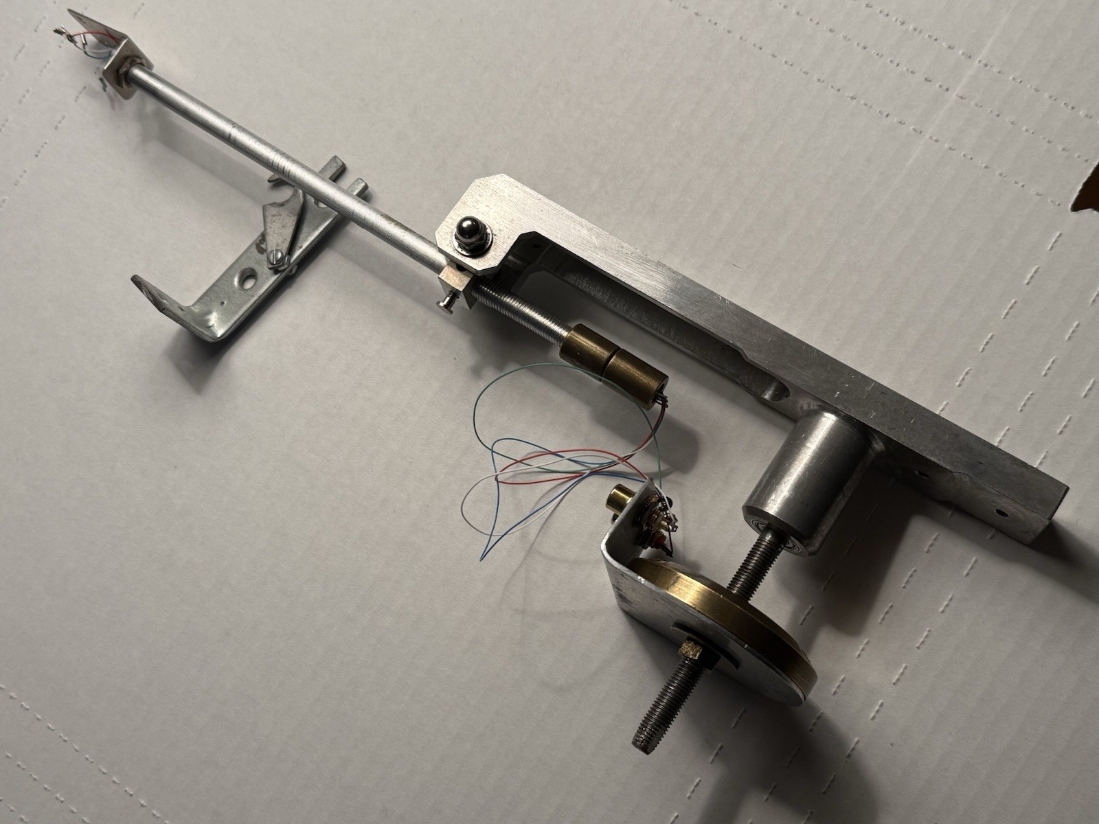 DIY LONG TONEARM FOR PARTS. PROTOTYPE. SOLD AS IS FOR PARTS OR REPAIR