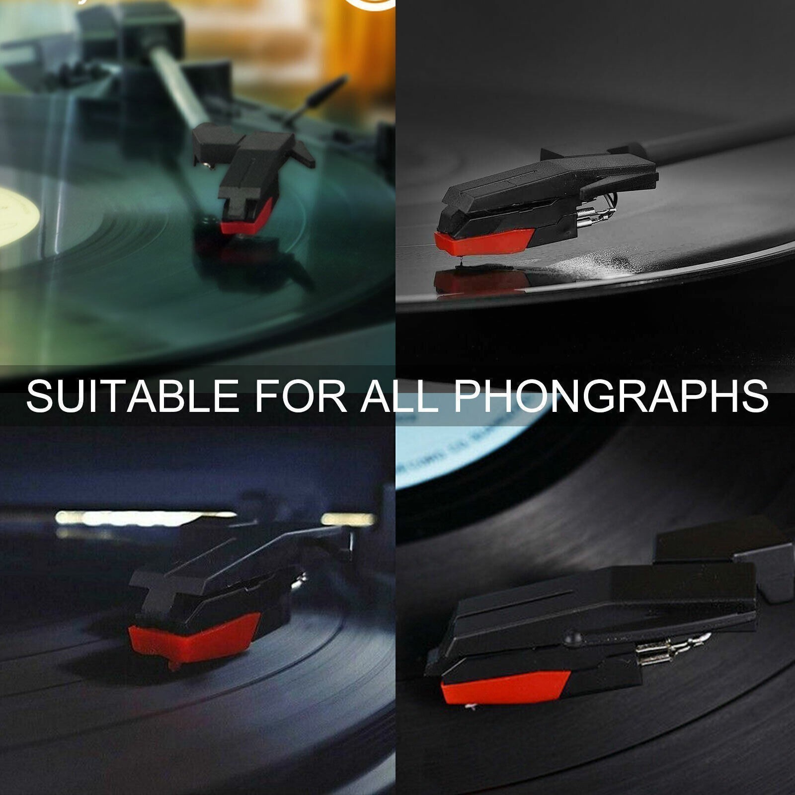 3 Pack Phonograph Needle, Record Player Pickup, Dynamic Magnetic Cartridge
