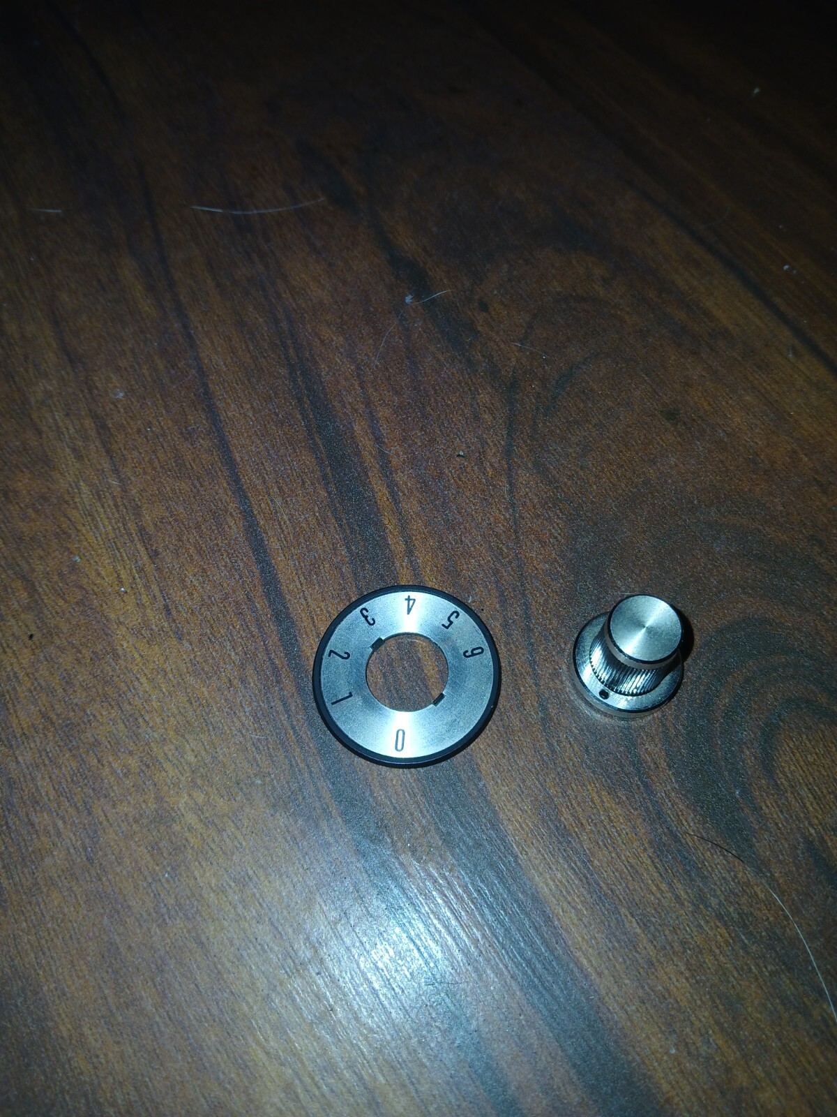 ELAC MIRACORD 45 ANTI SKATE CONTROL KNOB AND INDICATOR PLATE