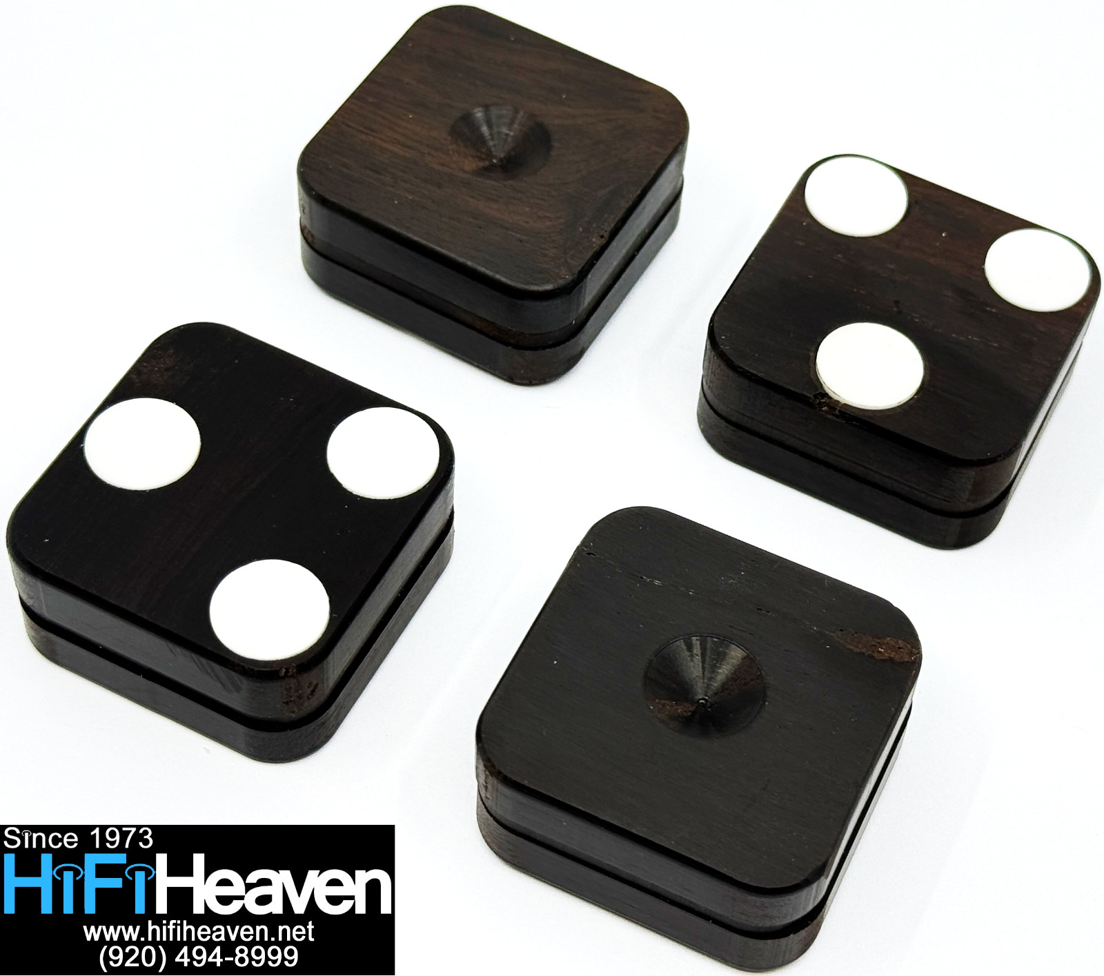 Yamamoto Soundcraft PB18 African Ebony Wood Floor Spike Bases (4 Feet) $110-LIST