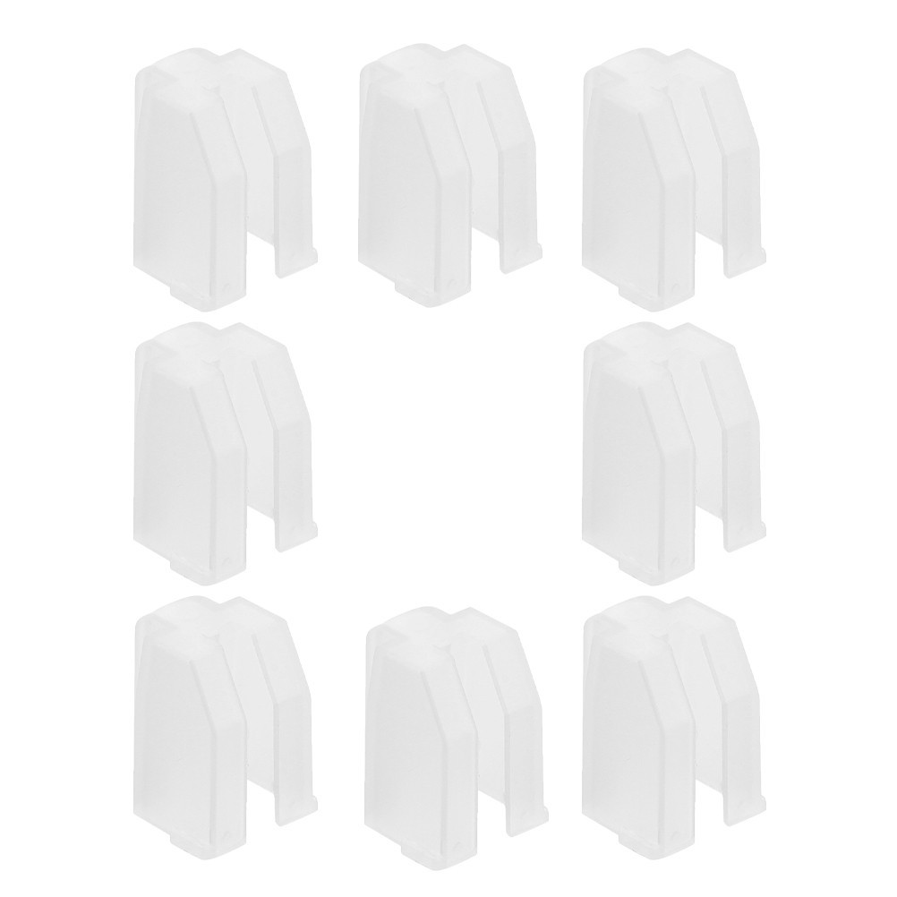 8Pcs Reusable White Plastic Record Player Stylus Needle Covers Replacement