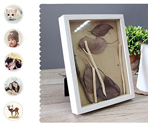 4×6-inch Shadow Box Frame Display Case (Easy to Change 4×6″, Dark Brown