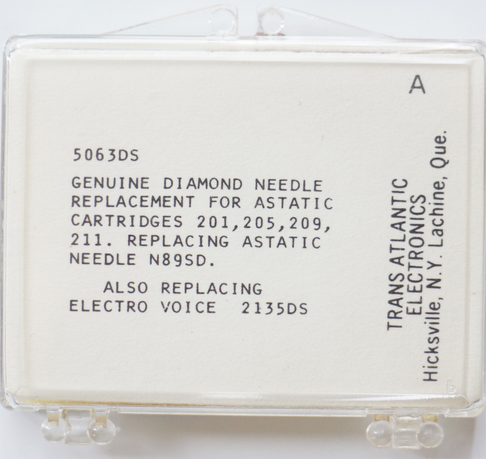 NOS Diamond Needle Stylus TAE 5063DS For 201 205 209 211 N89SD 2135DS