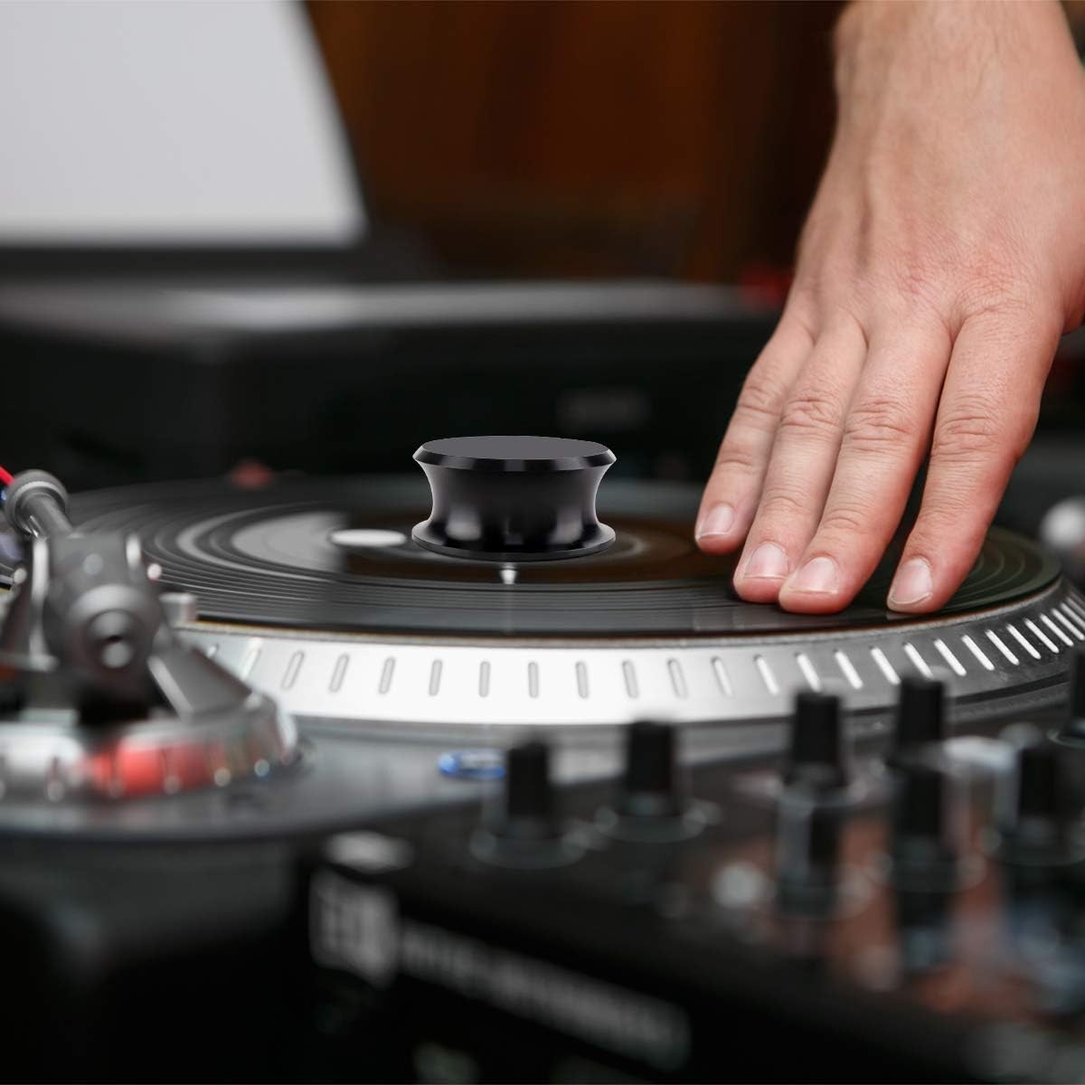 Compact Vinyl Stabilizer Clamp for Superior Sound Quality – Fits Most Turntables