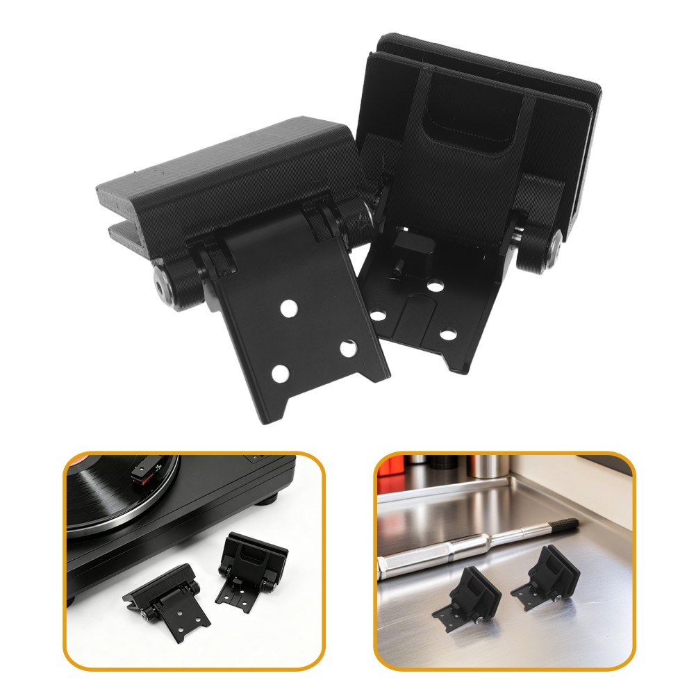 2 Pcs Vinyl Record Player Hinge Turntable Parts Audio Replacement Home Hinges