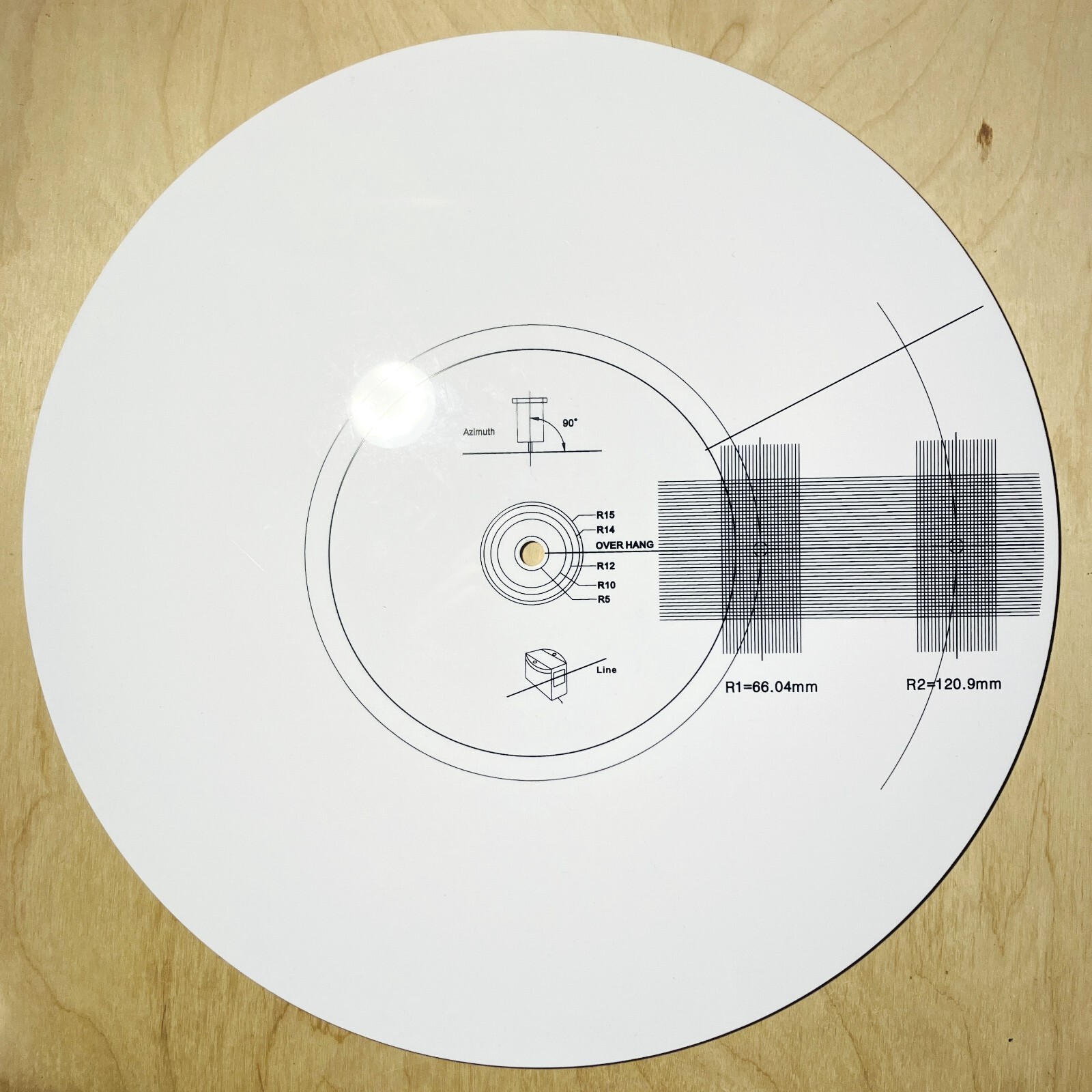 turntable ruler mat cartridge stylus Alignment anti-skating for tonearm