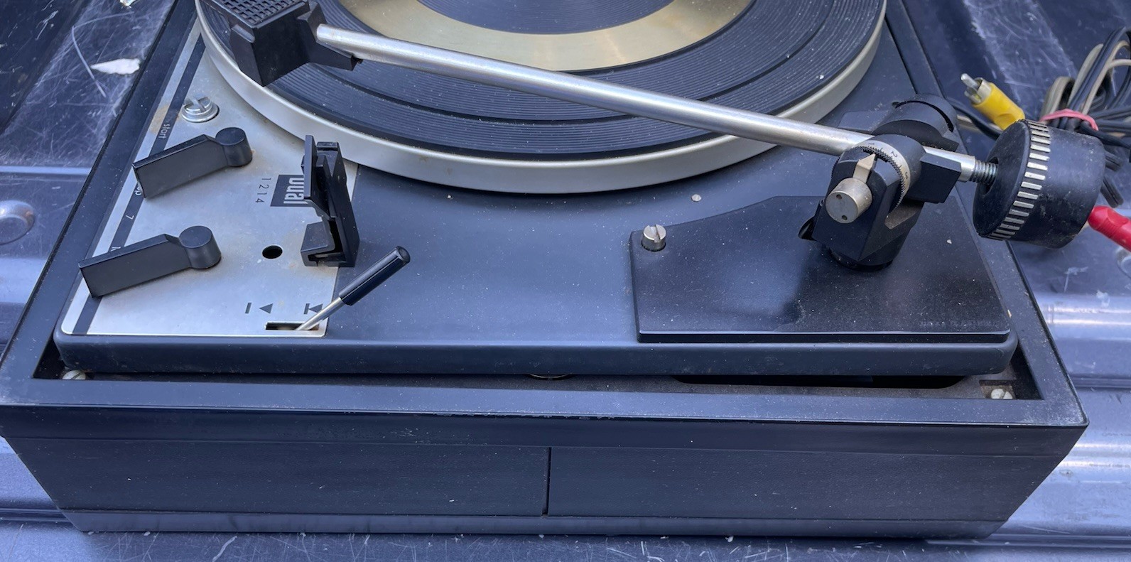 Dual 1214 Turntable Parts With Dust Cover Made In Germany For Parts
