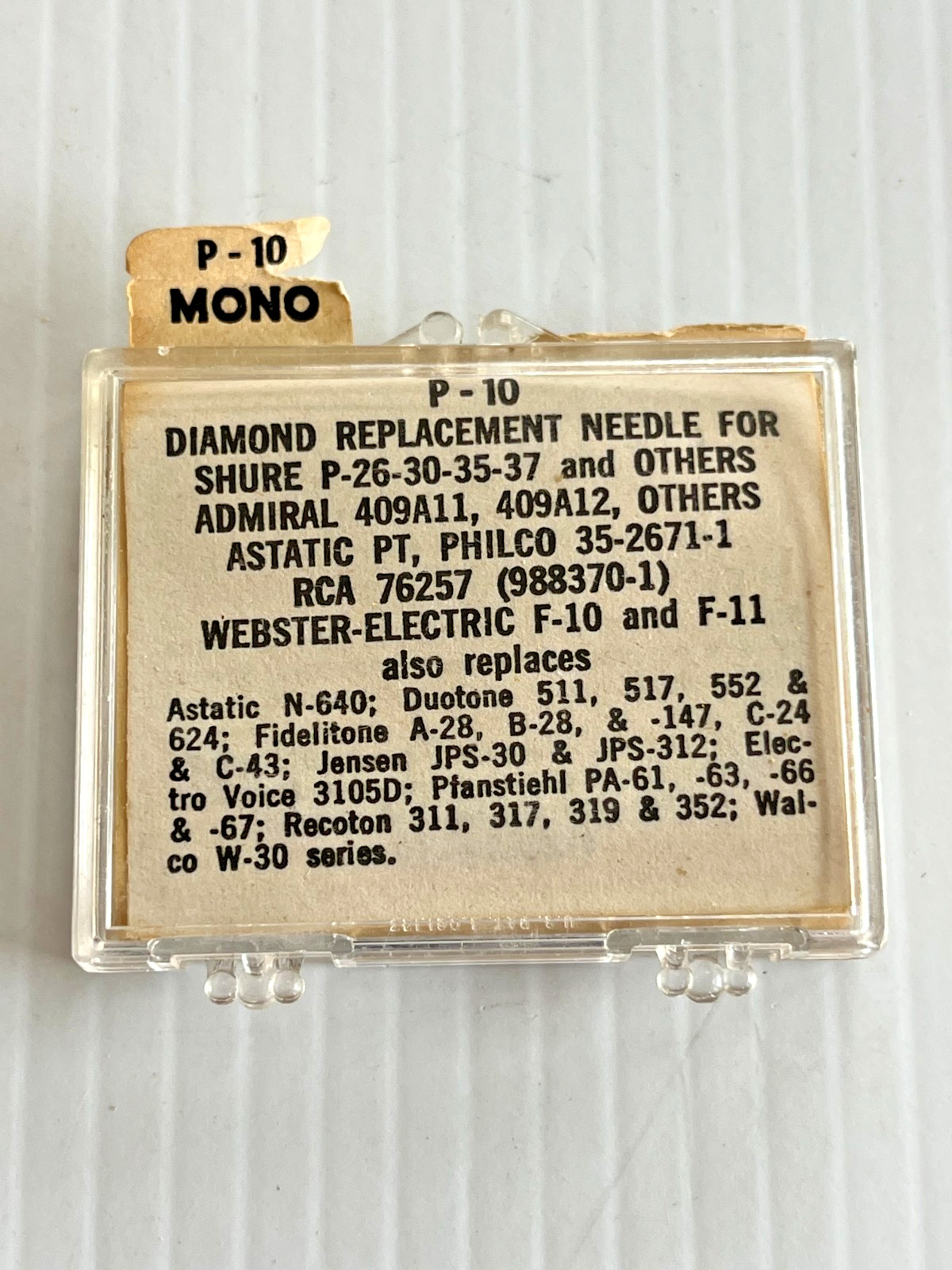 Transcriber Diamond Needle P-10 Mono