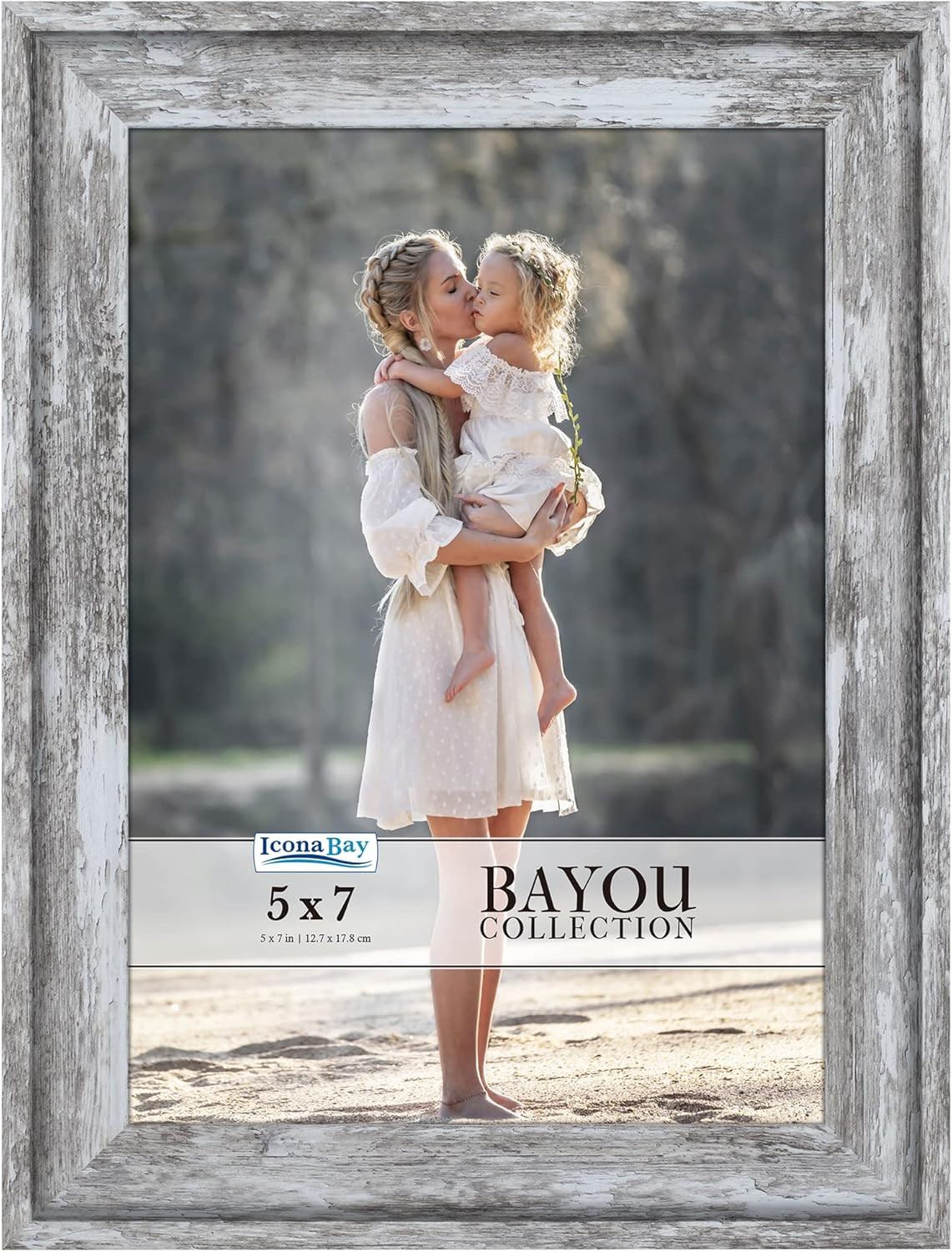 Icona Bay 5×7 Azure Gray Picture Frame, Cape Cod Style 5 x 7 5×7,