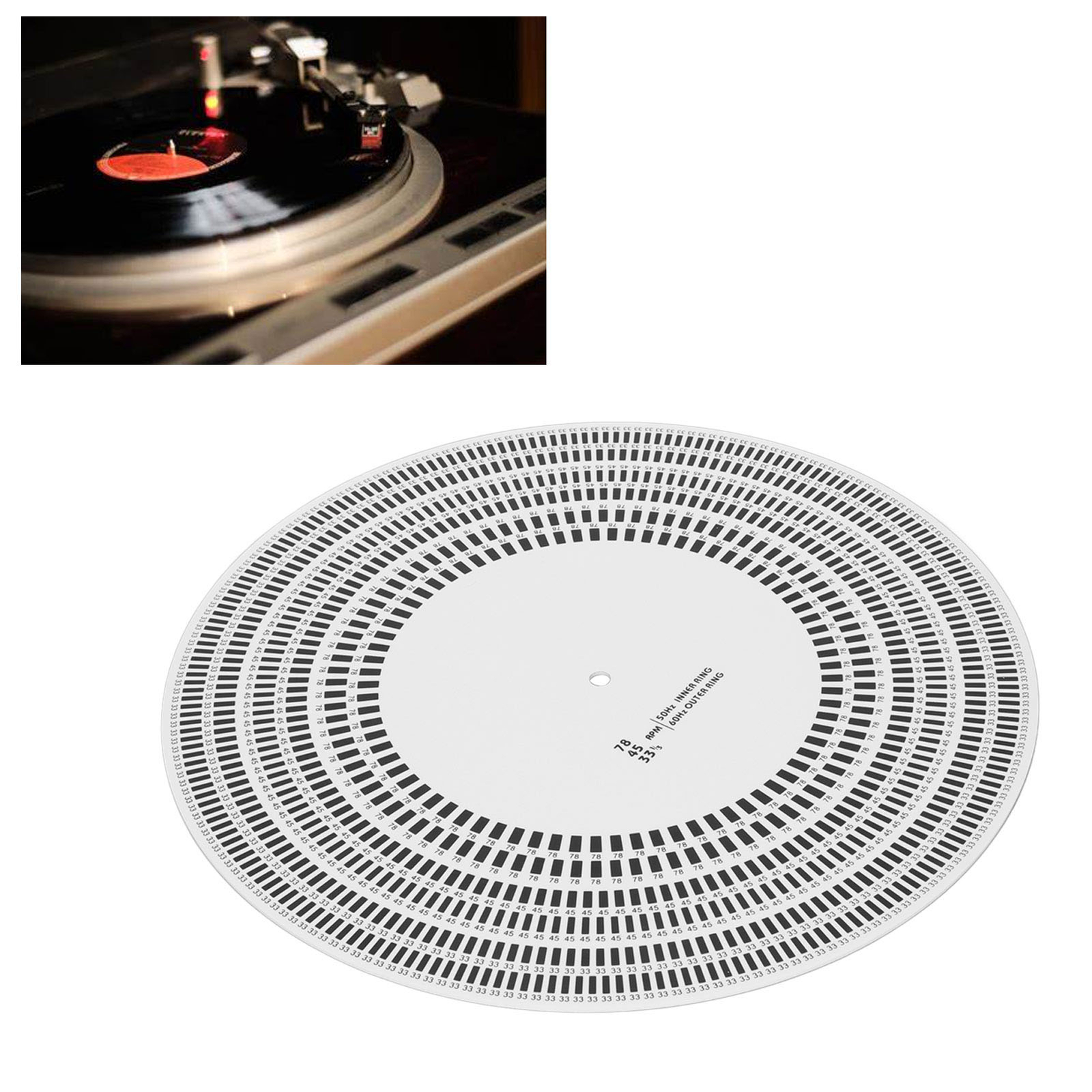 Turntable Strobe Disc Stroboscope Mat LP Stroboscope Disc Rotational Speed