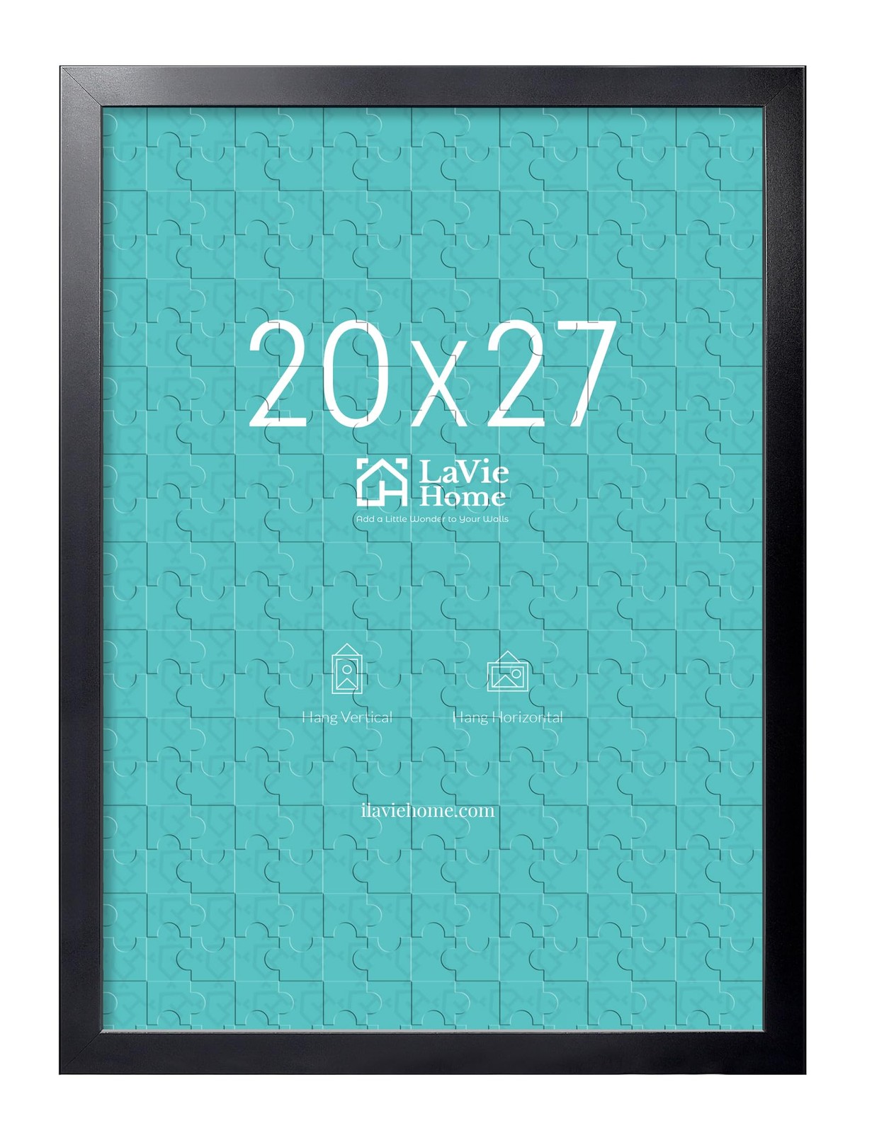 LaVie Home 20×27 Picture Frame Black, Puzzles for Wall 20×27, Black
