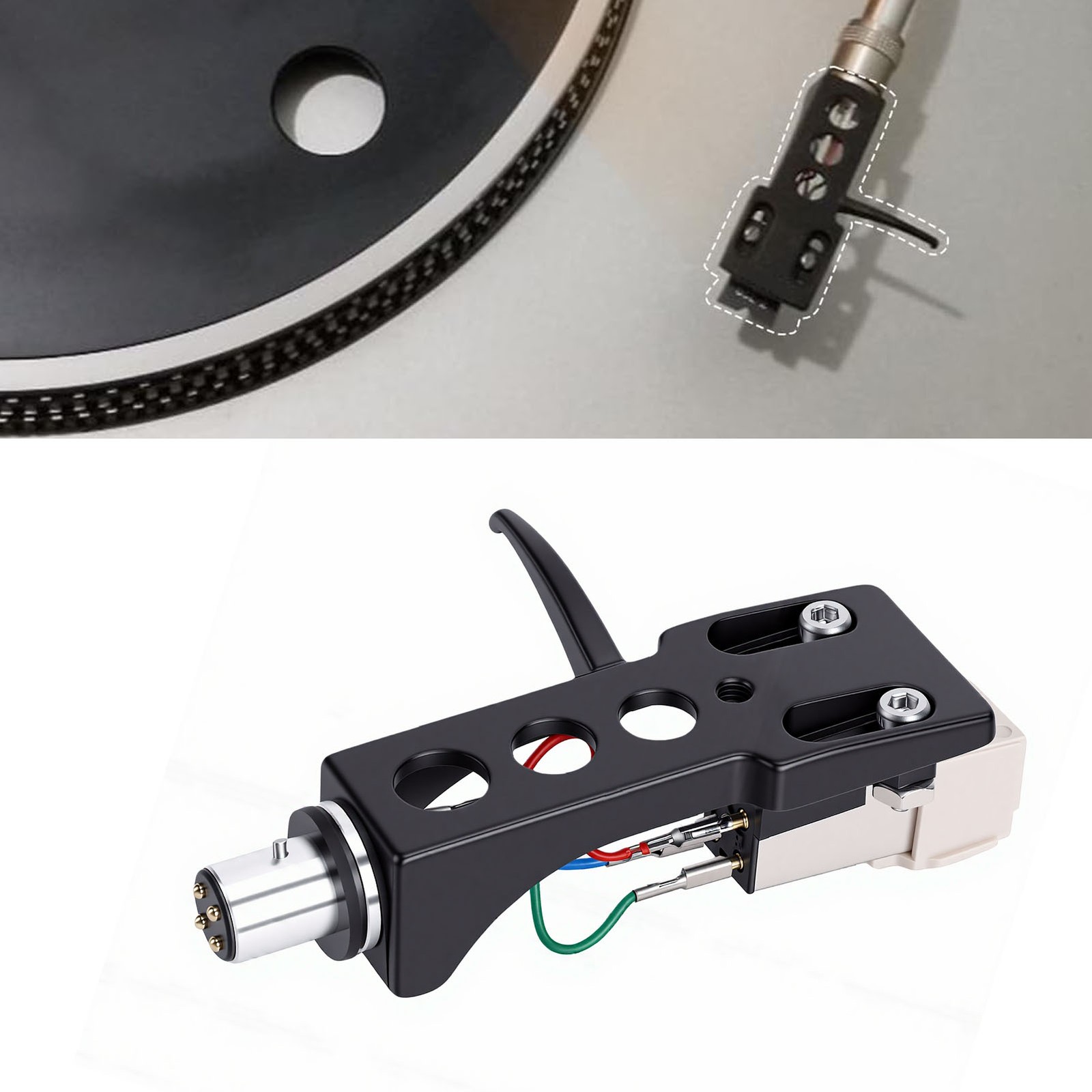 Black Headshell Replacement For SL D1 Magnetic Cartridge Needle For Home En UWKE