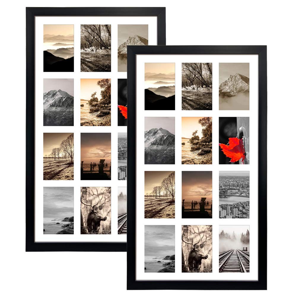 SPEPLA 12 Opening 4×6 Black Collage 16X28 (4×6 )-2 Pack,