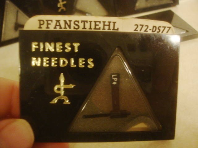 NOS Vintage LP Record Player REPLACEMENT Diamond NEEDLES x5 PFANSTIEHL 272-DS77