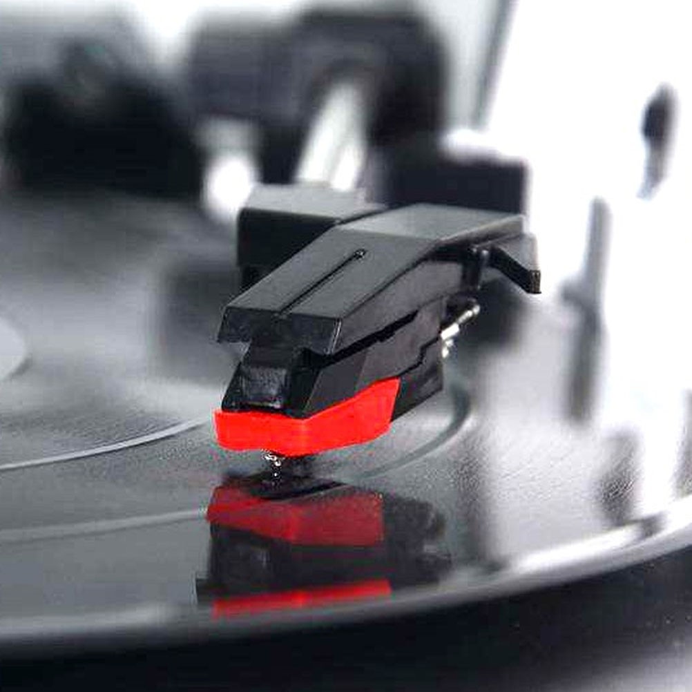 4Pcs Durable Plastic and Aluminum Stylus Needles for Record Player Red