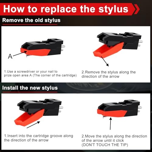 Turntable Stylus Replacement 6 Pack Crosley Victrola Ion
