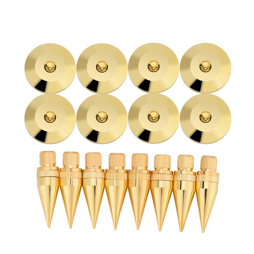 8 Pairs Copper Speaker Spike Isolation Stand Base Pad Shockproof Mat