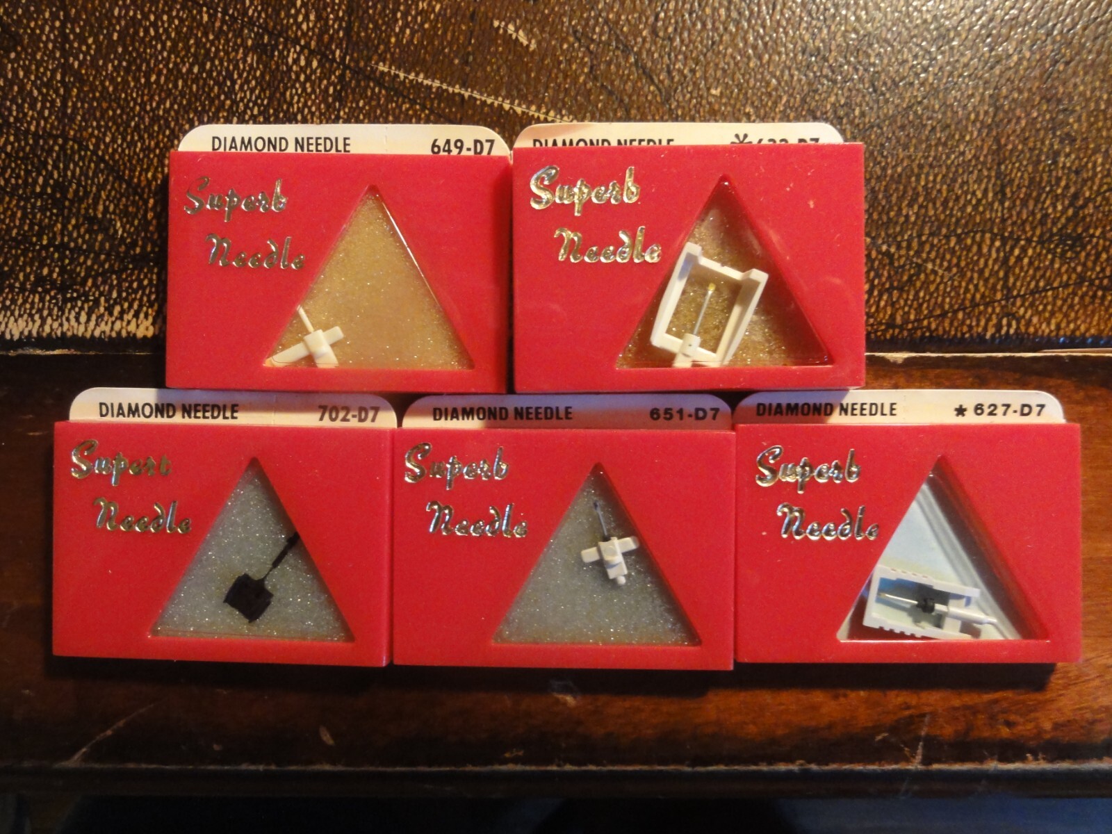 NEW (Old Stock) 649 702 651 627 632-D7 Record Player Diamond Needle Stylus LOT-5