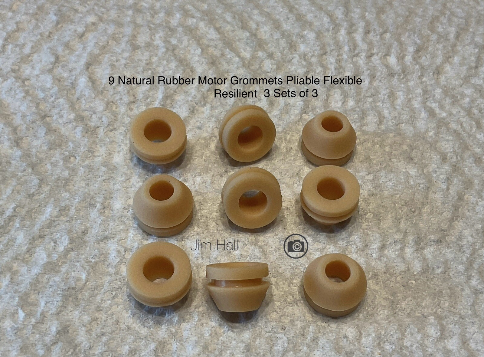 9 Natural Rubber Motor Grommets Thorens & RCA RP168 & RP190 & Juke Box, Players