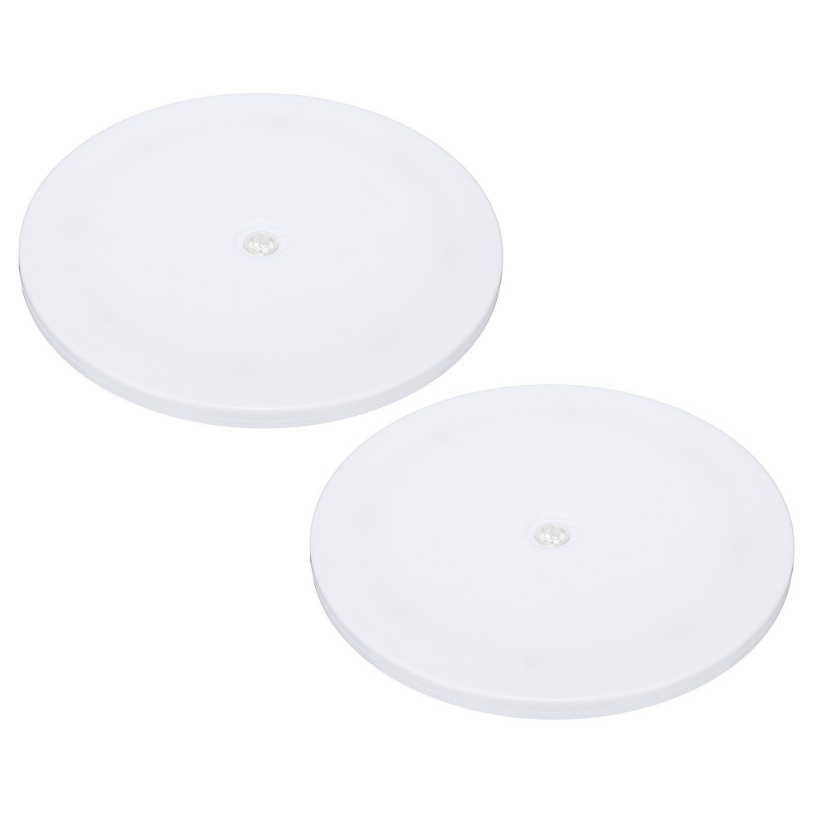 2Pcs 9 inch Rotating Swivel Stand Turntable with Steel Ball Bearings White