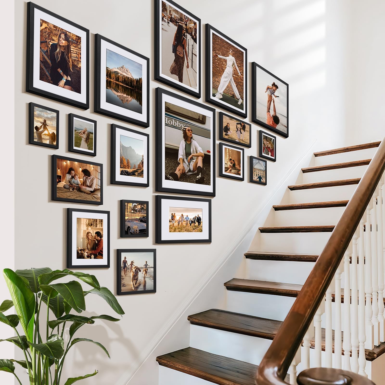 HappyHapi 4×6 Picture Frames Set of 10, Tabletop or Wall inch, Black