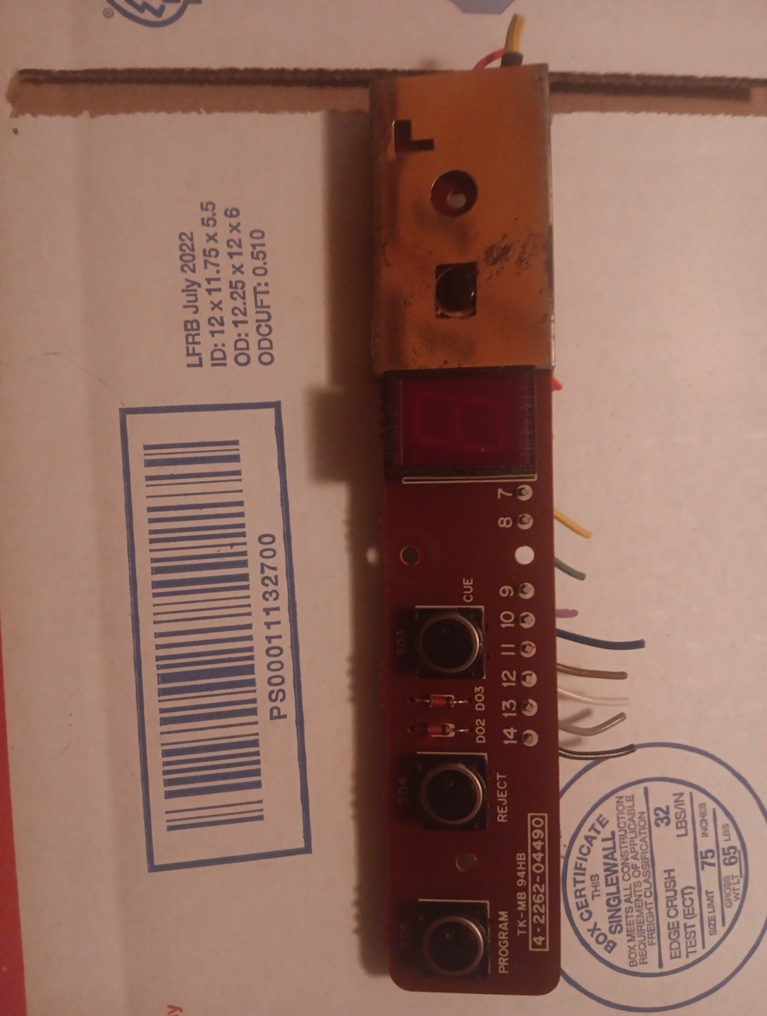 FISHER MT-9000 Microw SWITCH ASSEMBLY Tested Good
