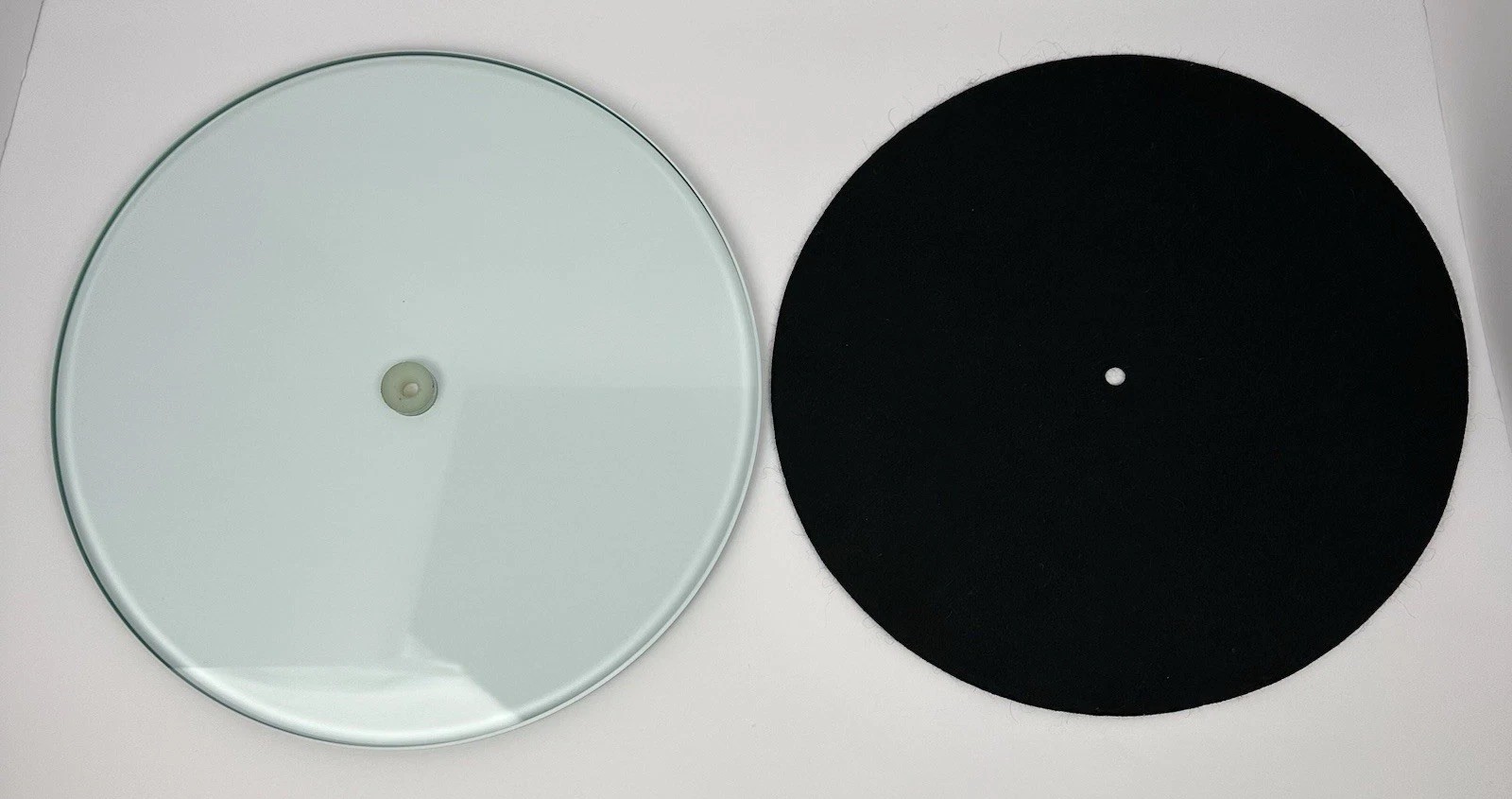 Vintage Systemdek IIX Turntable Glass Platter w/ Felt Mat OEM Record Player Part