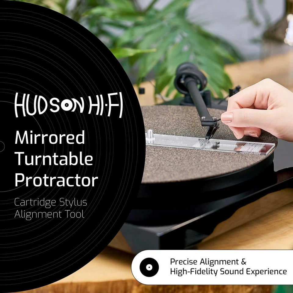 Turntable Phonograph LP Phono Cartridge Stylus Alignment Protractor Tool – Mirro
