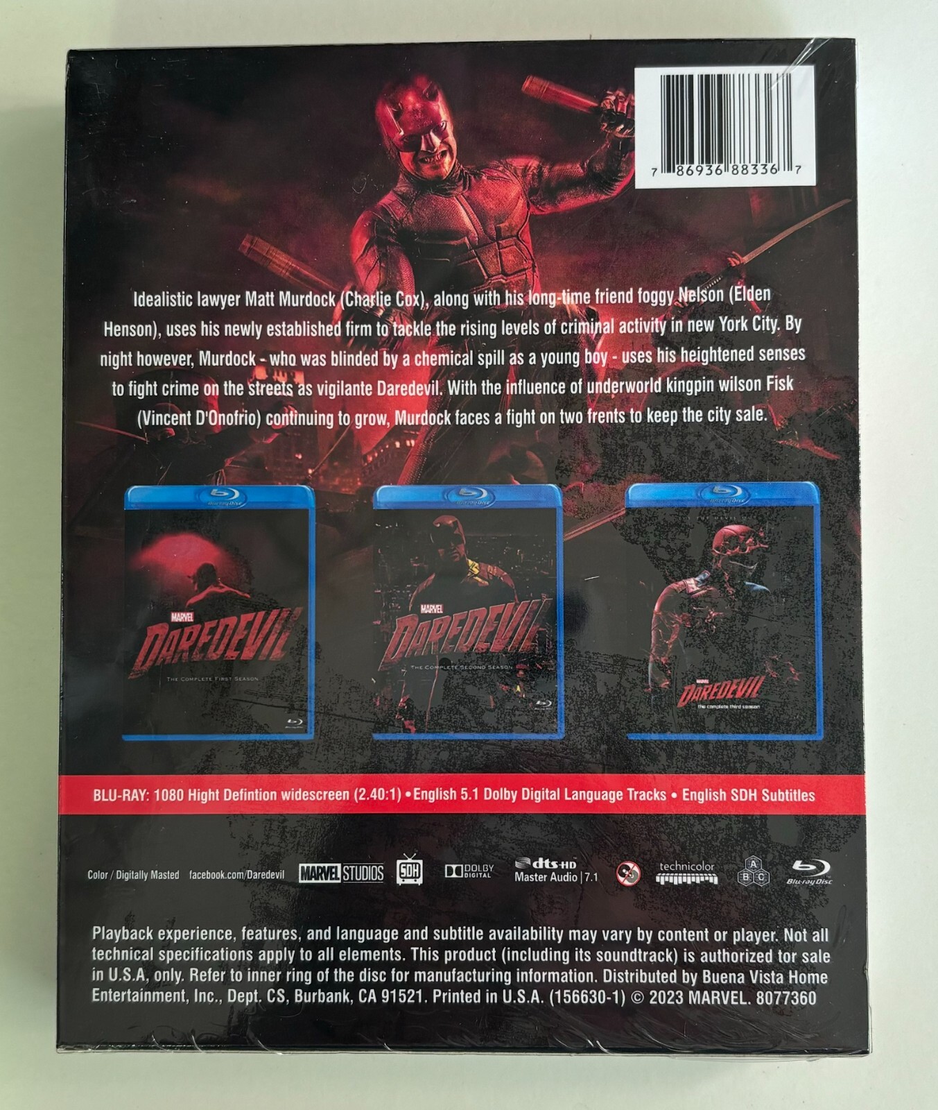 Collection Souvenir Daredevil:The Complete Season(1-3)NEW BOX MARVEL-