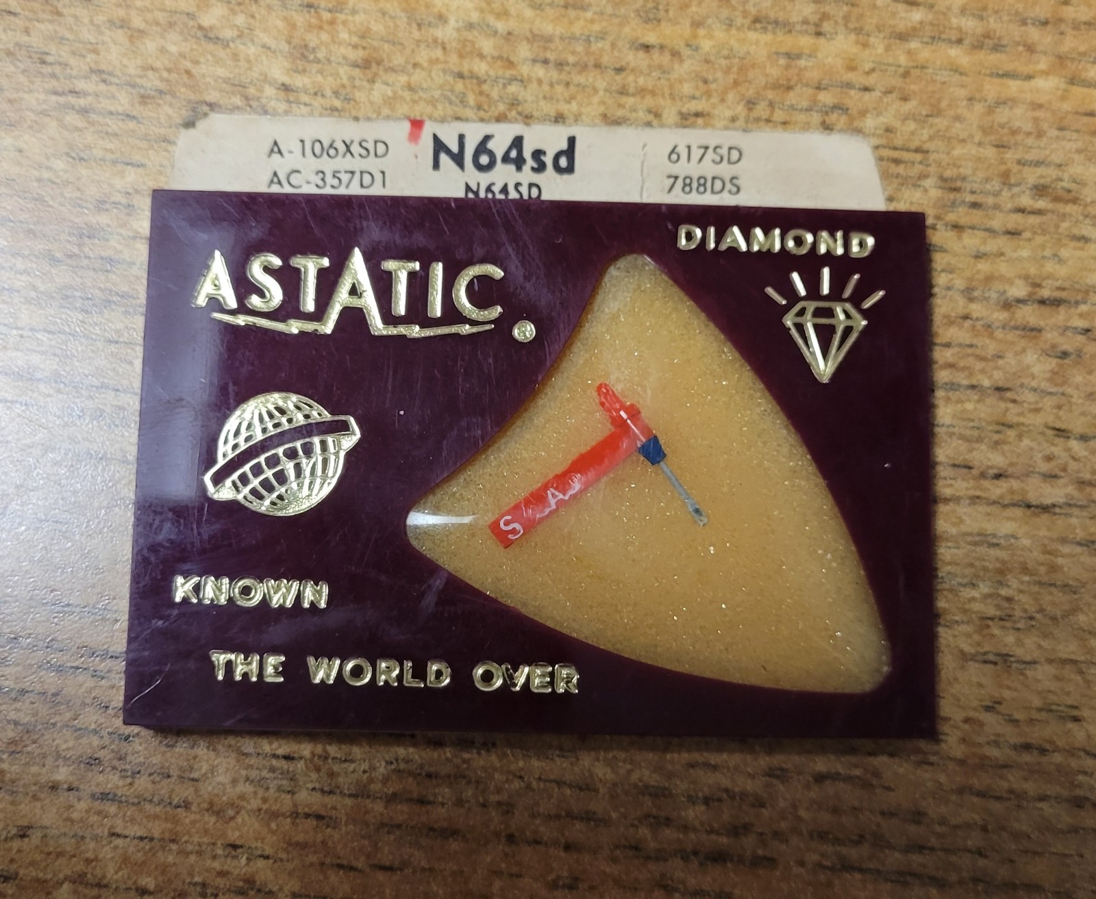 Vintage NOS Canadian Astatic N64sd Stereo-LP-78 ANI-143 Diamond Record Needle