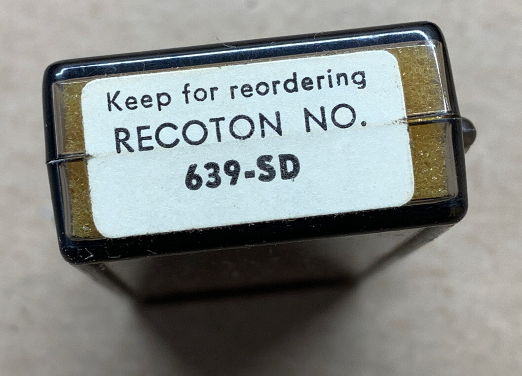 Recoton Hand Polished Diamond Phono Stylus For Record Player Turntable 639-SD