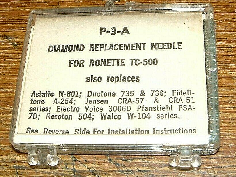 Diamond NEEDLE N601-1d for Ronette SA-100 D1-100 DC-500, EV3006D P-3-A 702-D1