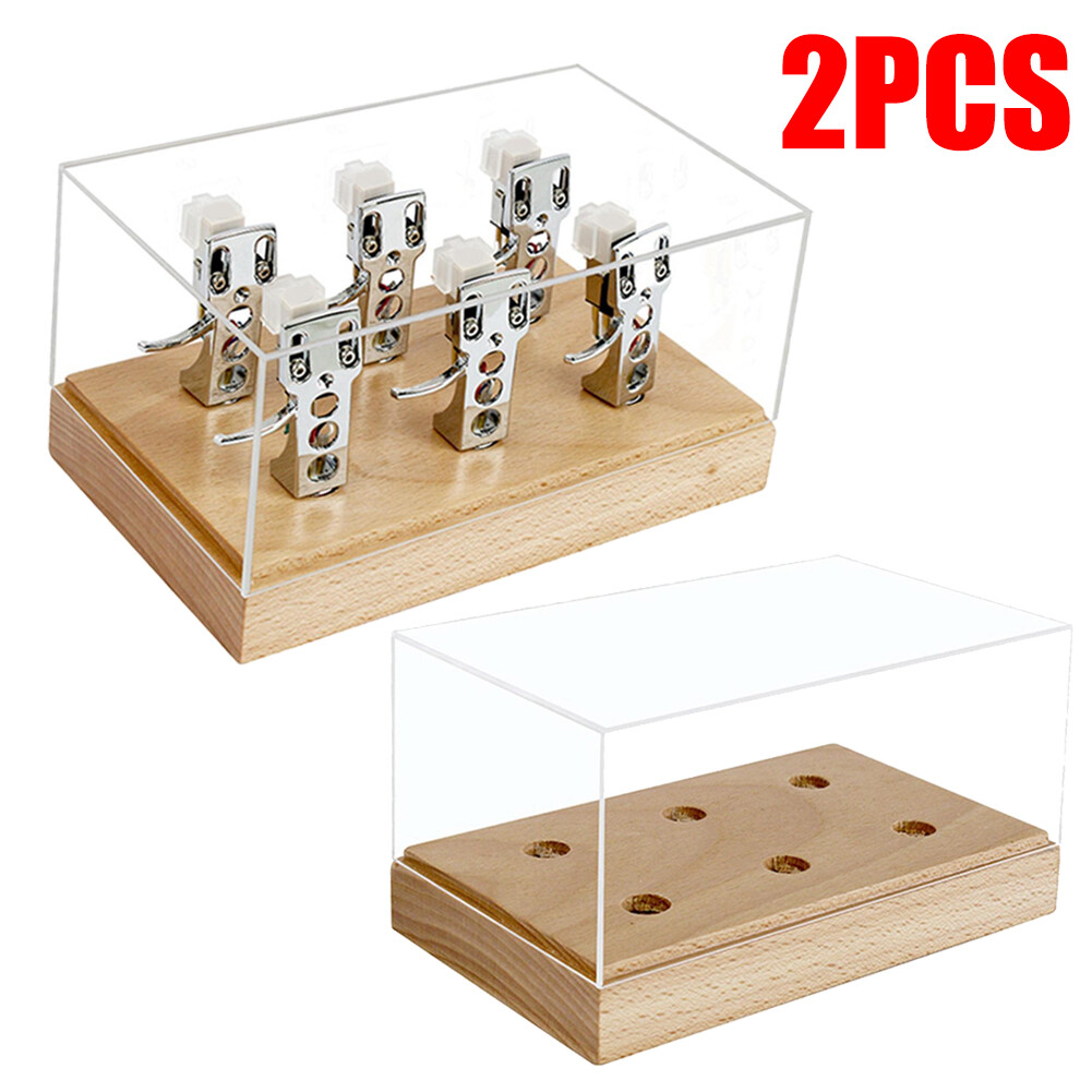 2PCS Clear Turntable Headshell Storage Box Accessory High End for Phonograph