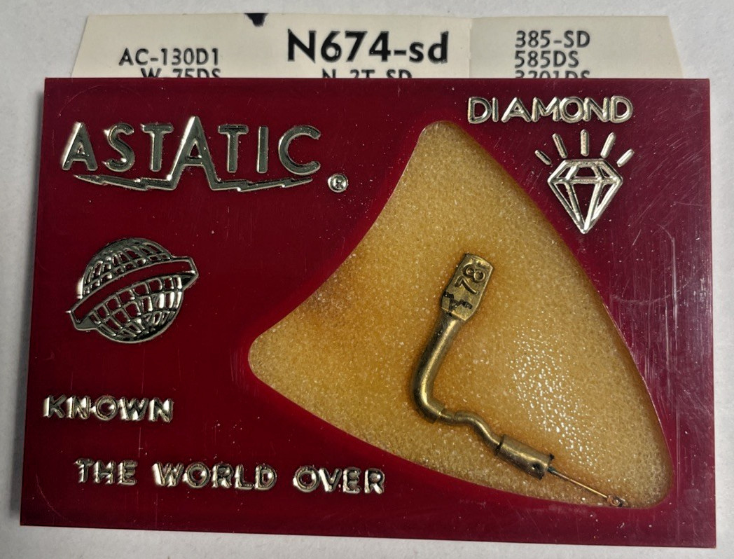 VTG Record Player Needle Stylus Astatic N674sd OEM Part Sonotone Turntable