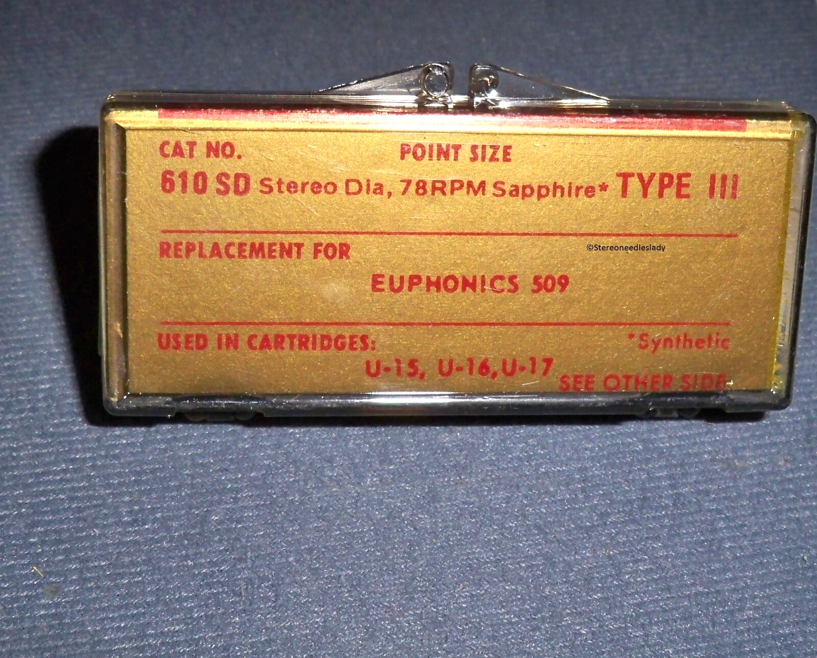 Recoton for 464-DS73 stereo needle replacement Euphonics U15 U16 512 78 RPM