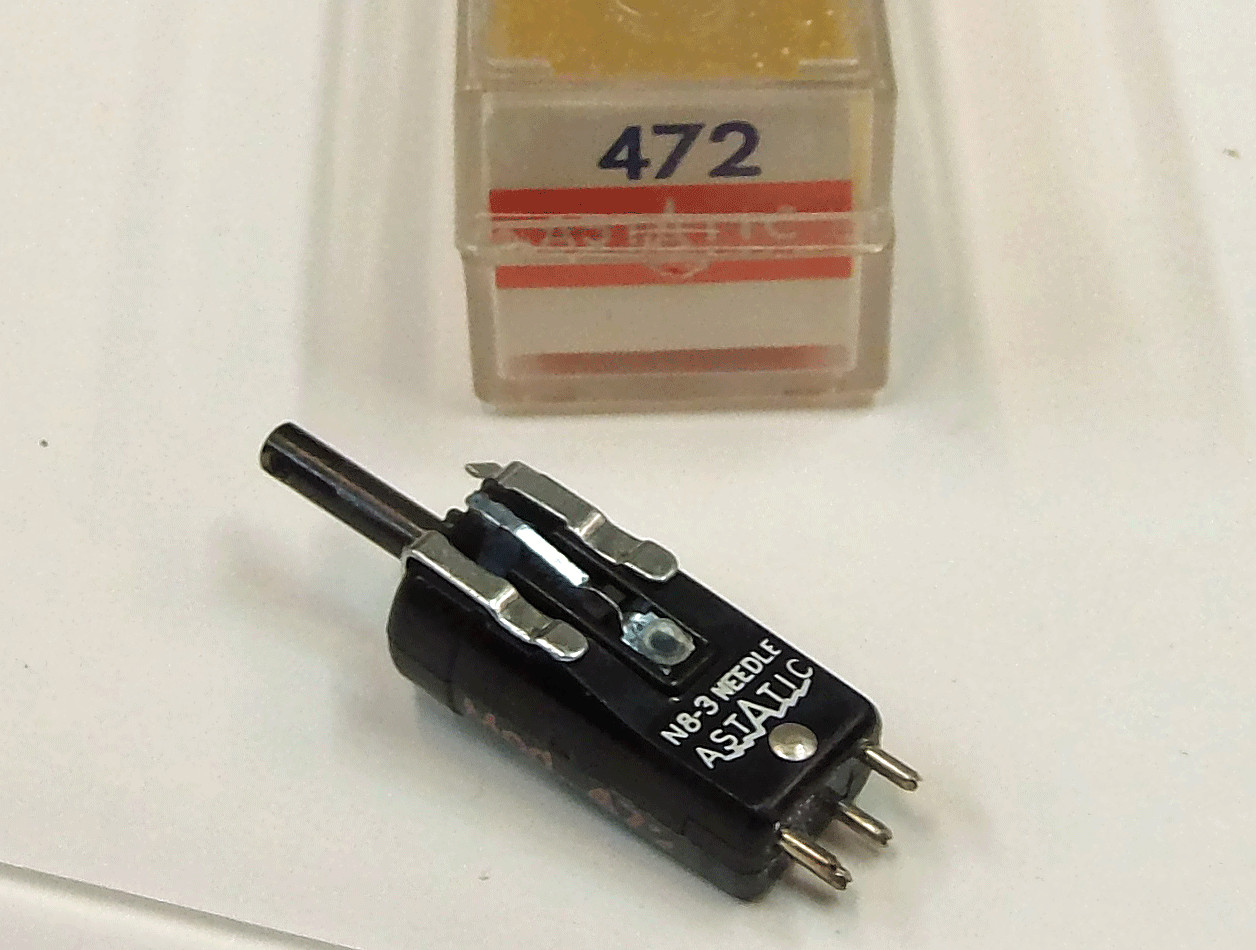 PHONOGRAPH CARTRIDGE Astatic 472 EV 165 VACO ST-1X, ST-2X, ST20G, ST100X JENSEN
