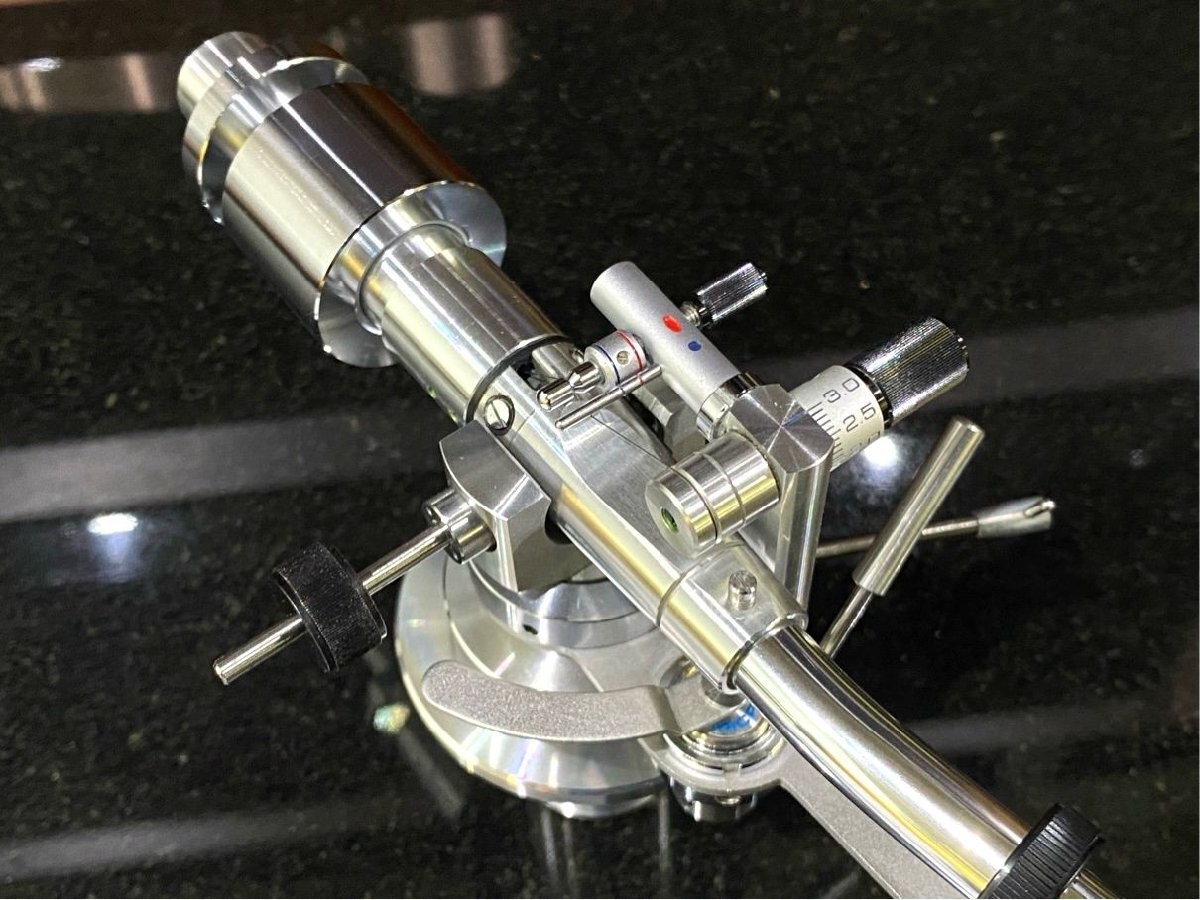 MICRO MA-505LS Long Tonearm Silver-Wire w/ Weights Phono Cable Manual Tested
