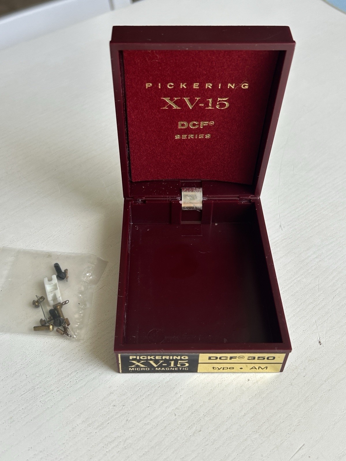BOX ONLY for Pickering Cartridge XV-15, DCF-350 series w/ some Mounting Hardware