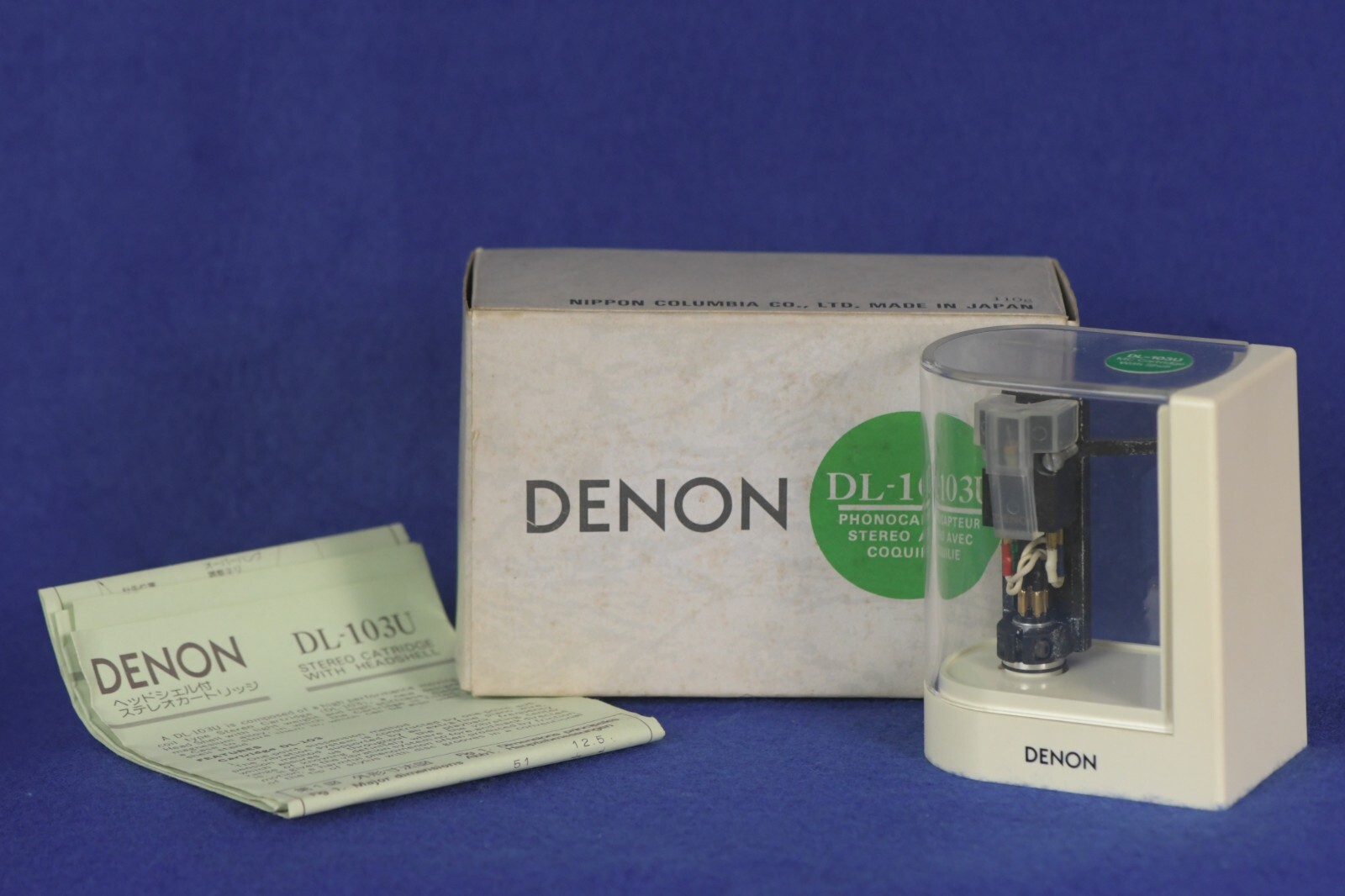 Denon DL-103LC II MC Cartridge W/ DL-103U Headshell In Excellent Condition