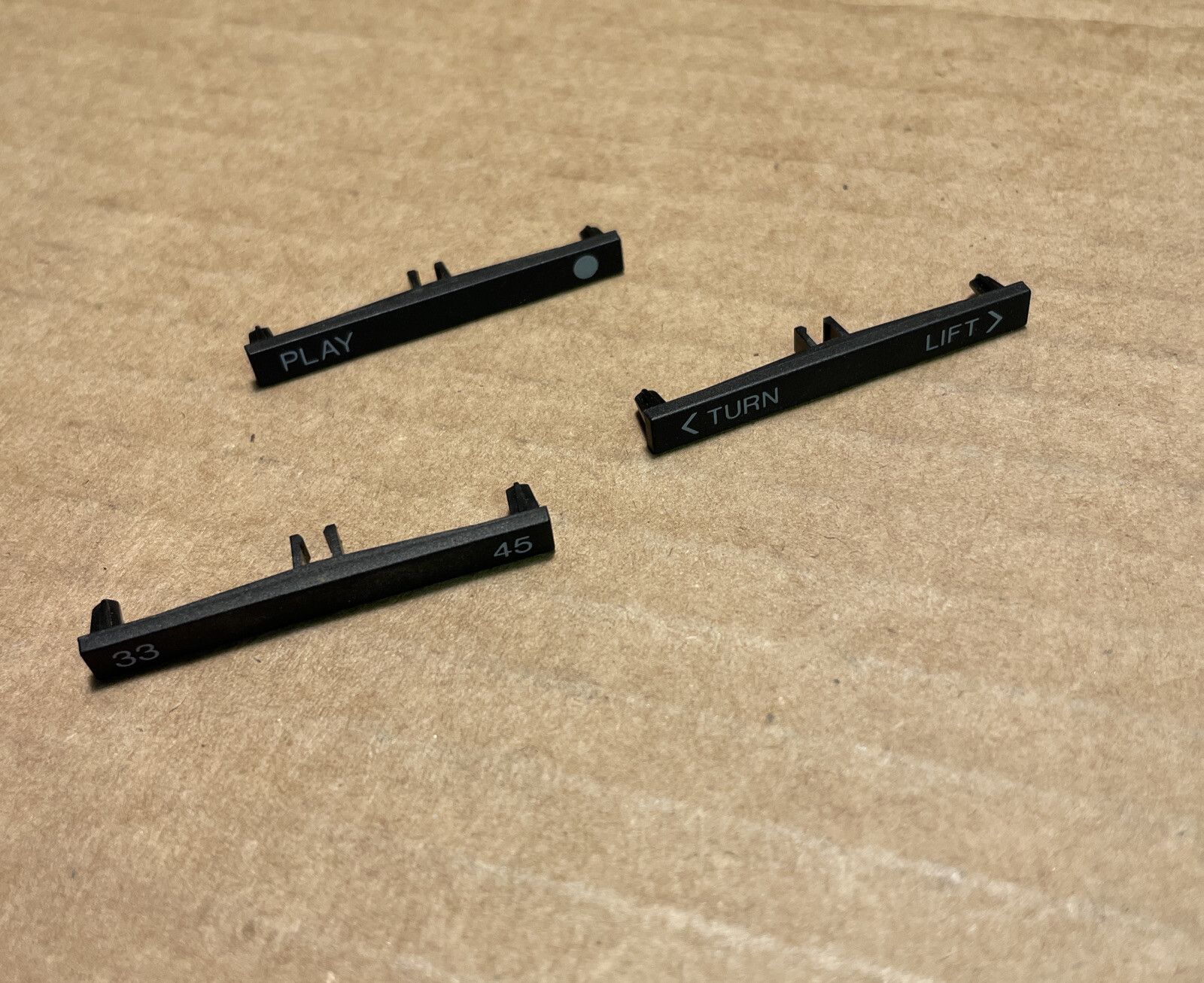 Bang & Olufsen Beogram 5500 Turntable Parts 3 Buttons 33/45 Speed Play Turn/Lift
