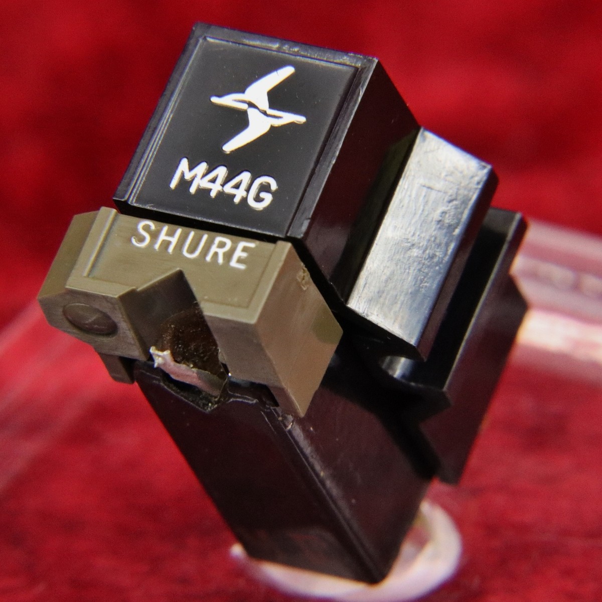Shure M44G MM Cartridge Gullwing Logo Bent Stylus As-Is Japan Used