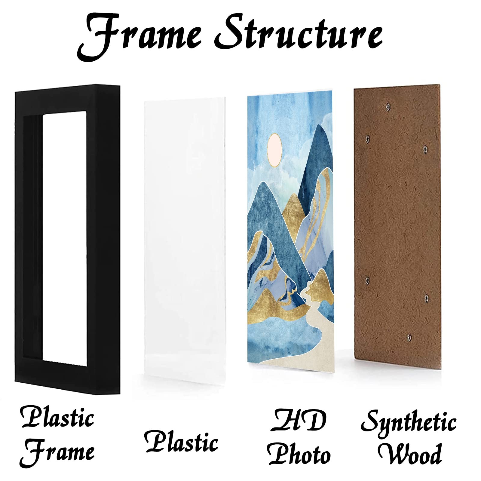 keibiubu Black Picture Frame, 14×22 Frame 14×22, (Pack of 1)
